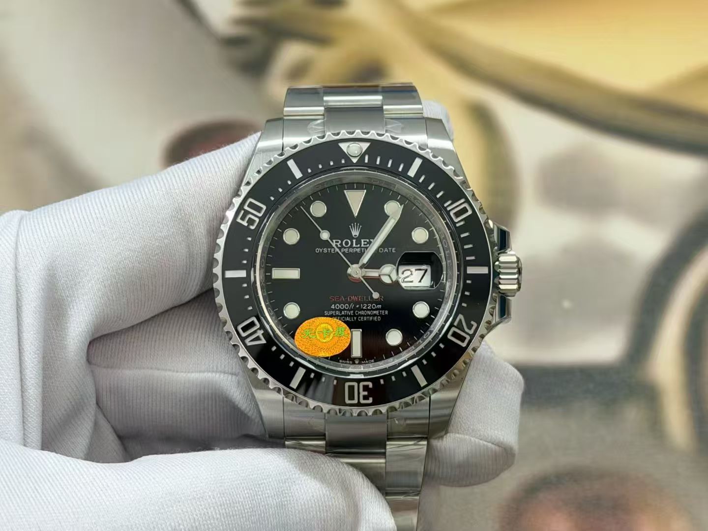 VSF Rolex Sea-Dweller 126600 Single Red 43mm Black Dial Free-Sprung 3235 Movement (image for) VSF Rolex Sea-Dweller 126600 Single Red 43mm Black Dial Free-Sprung 3235 Movement