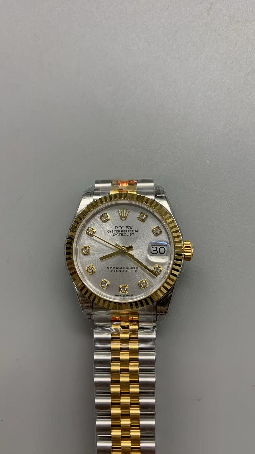 (image for) GSF Rolex Datejust 31mm Two Tone Silver Diamond Dial Clone 2236 Automatic Movement