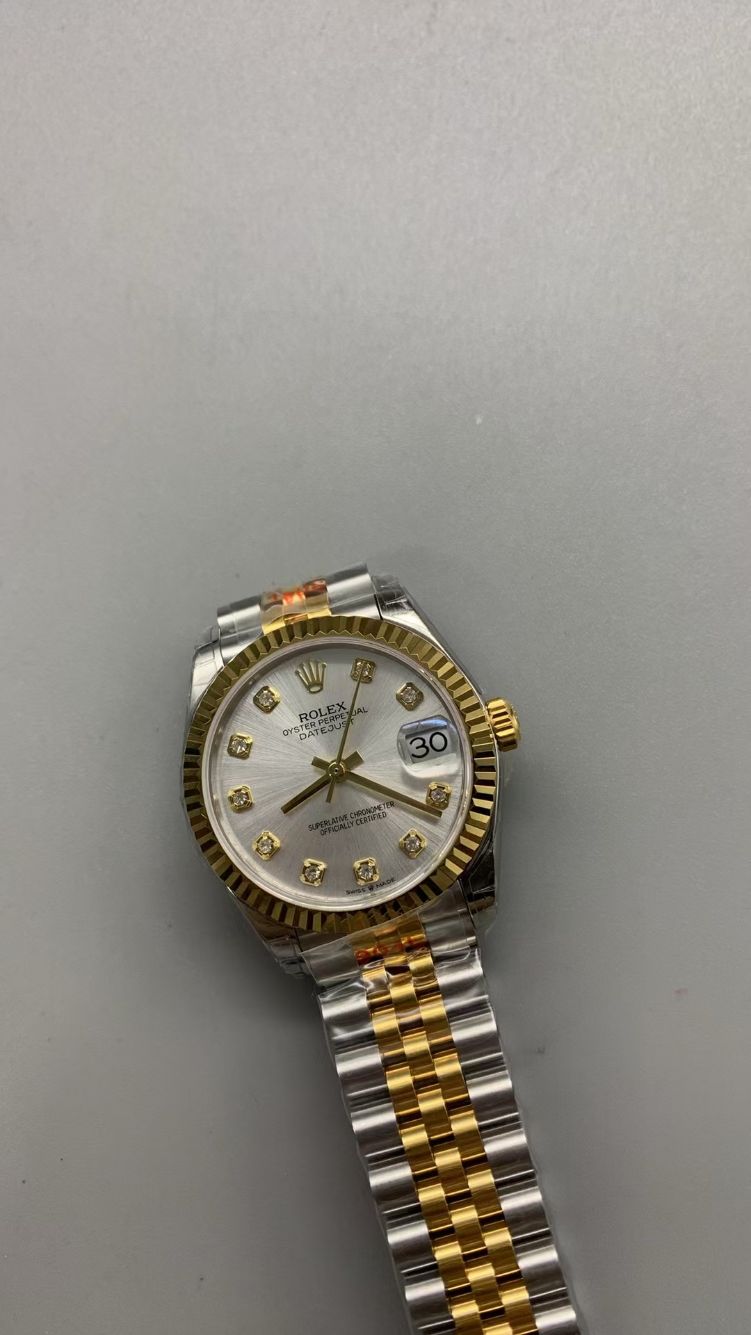 (image for) GSF Rolex Datejust 31mm Two Tone Silver Diamond Dial Clone 2236 Automatic Movement