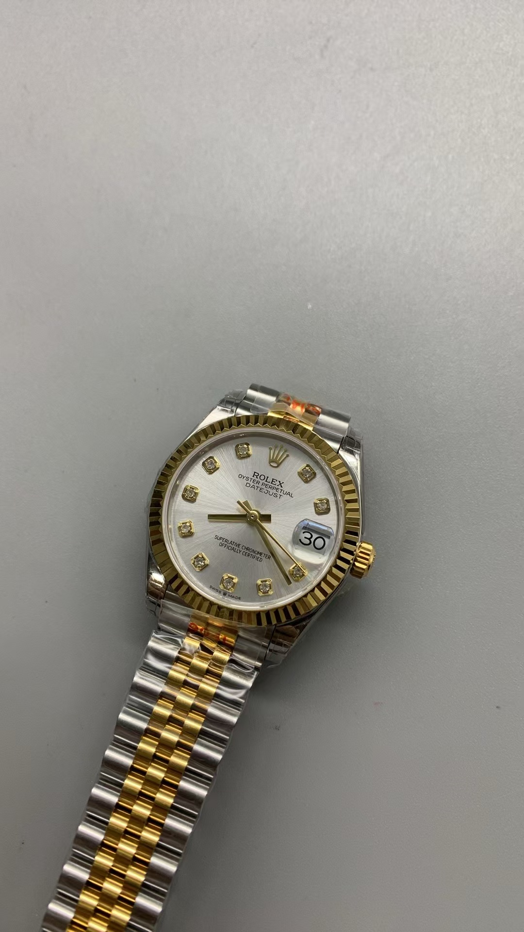 (image for) GSF Rolex Datejust 31mm Two Tone Silver Diamond Dial Clone 2236 Automatic Movement