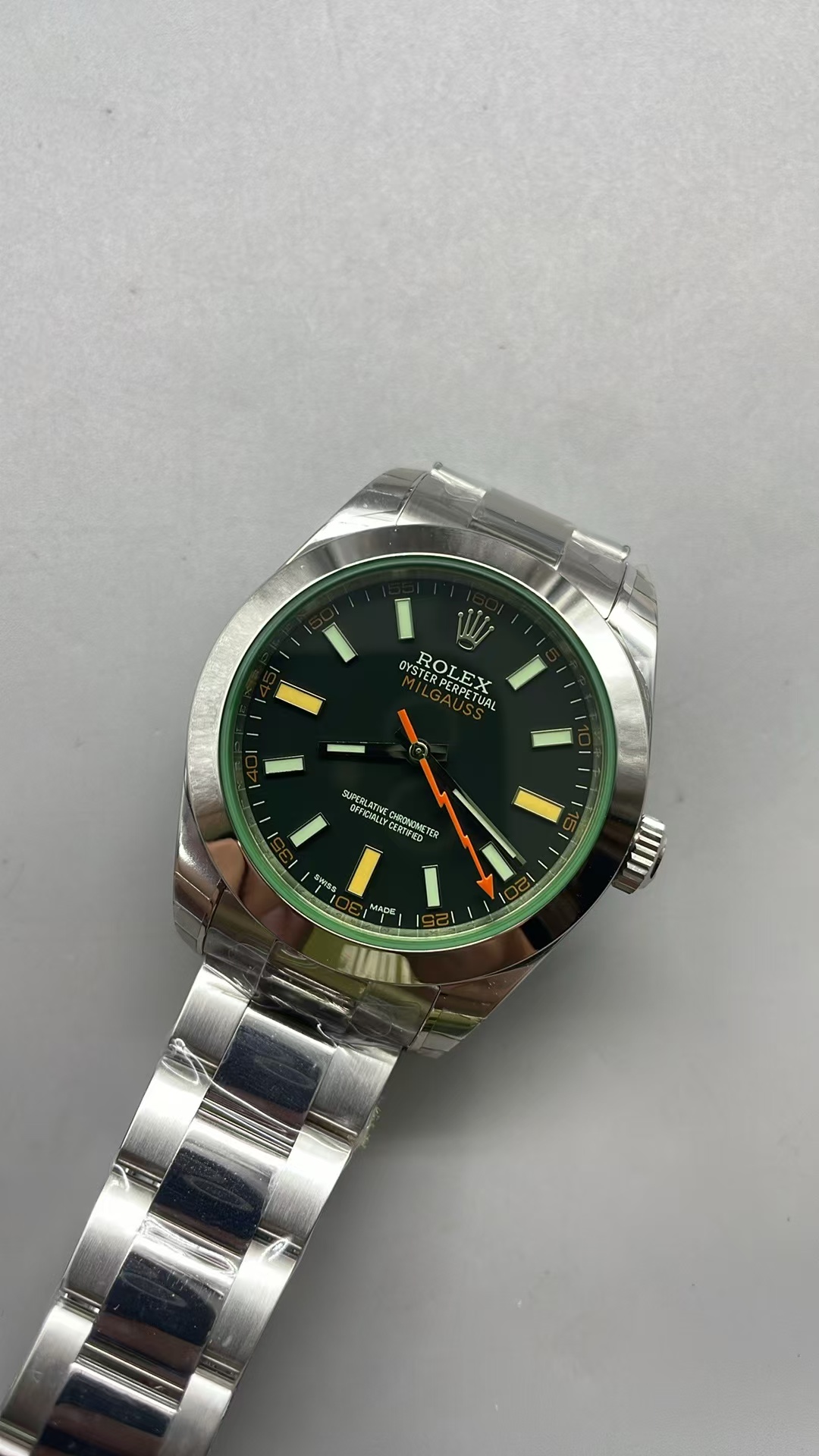 (image for) VSF Rolex Milgauss 116400 904L Stainless Steel Case Black Dial Clone 3131 Movement