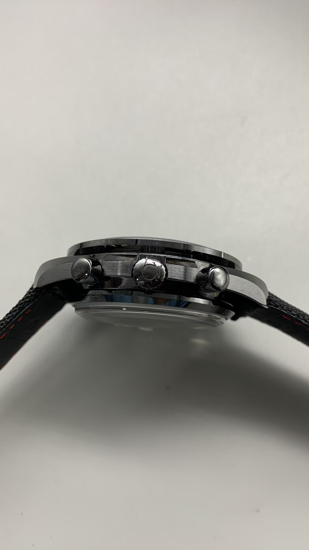 (image for) N1F Omega Speedmaster Moon Watch Dark Side of the Moon Ceramic Case Clone 9300 Movement Nylon Band