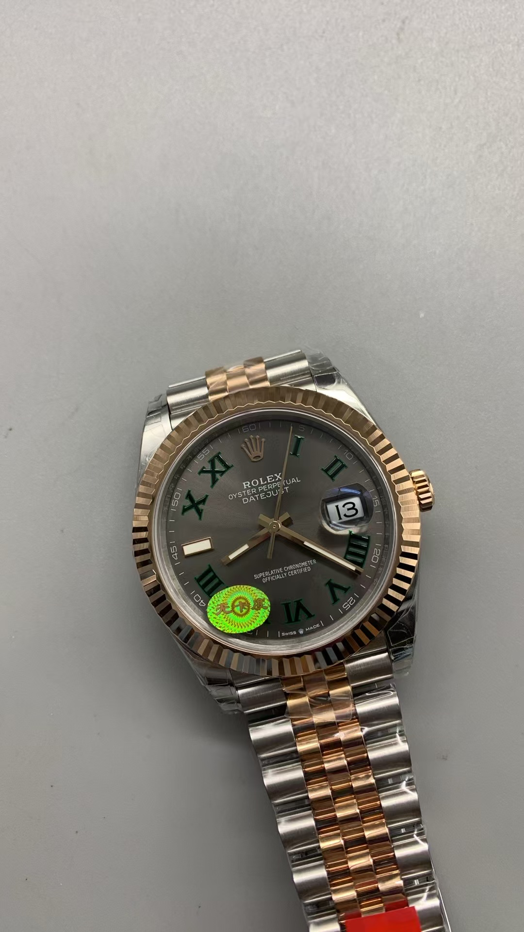 (image for) VSF Rolex Datejust II Two Tone Rose Gold Wimbledon Dial Super Clone Free-Sprung 3235 Movement