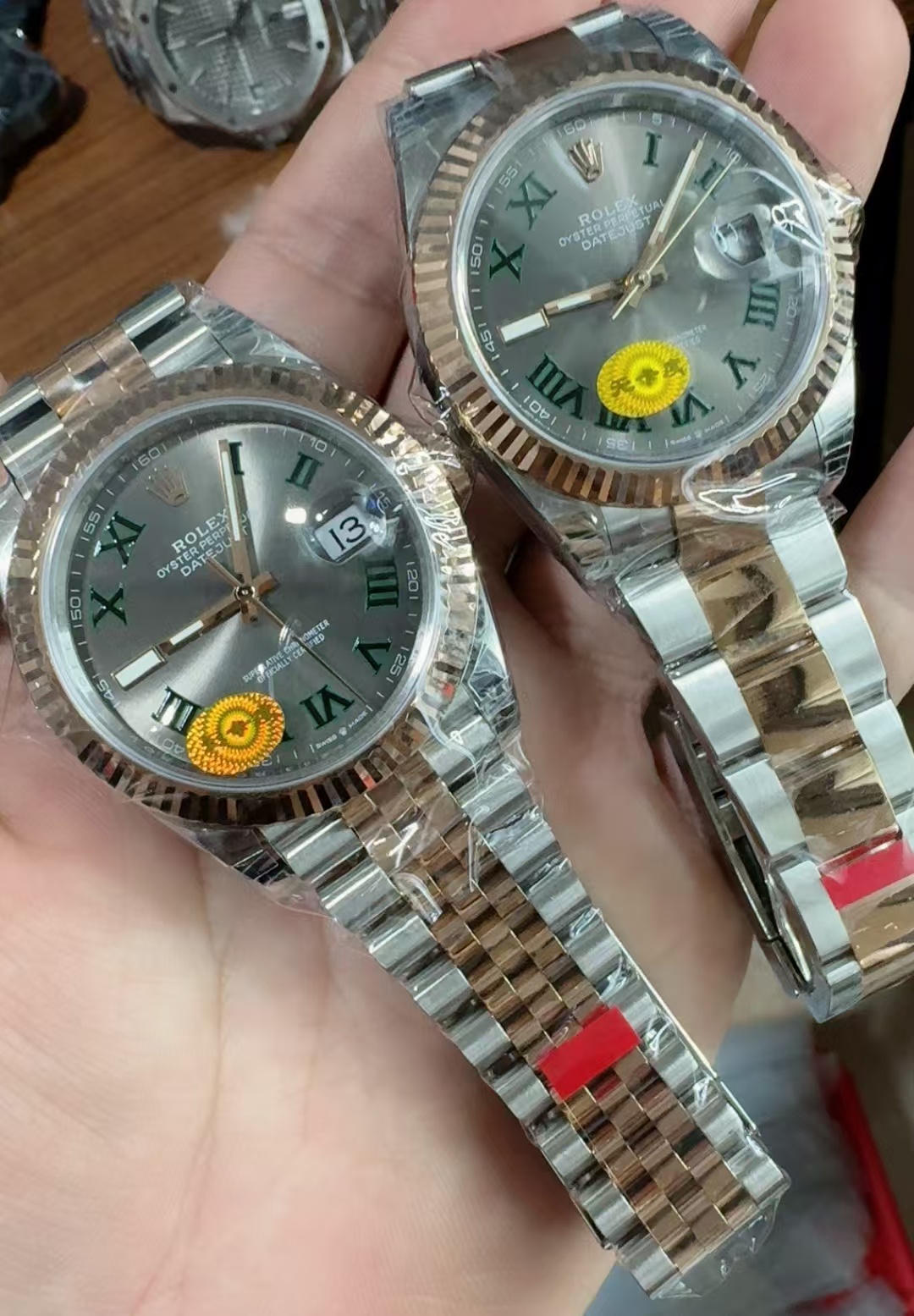 (image for) VSF Rolex Datejust II Two Tone Rose Gold Wimbledon Dial Super Clone Free-Sprung 3235 Movement