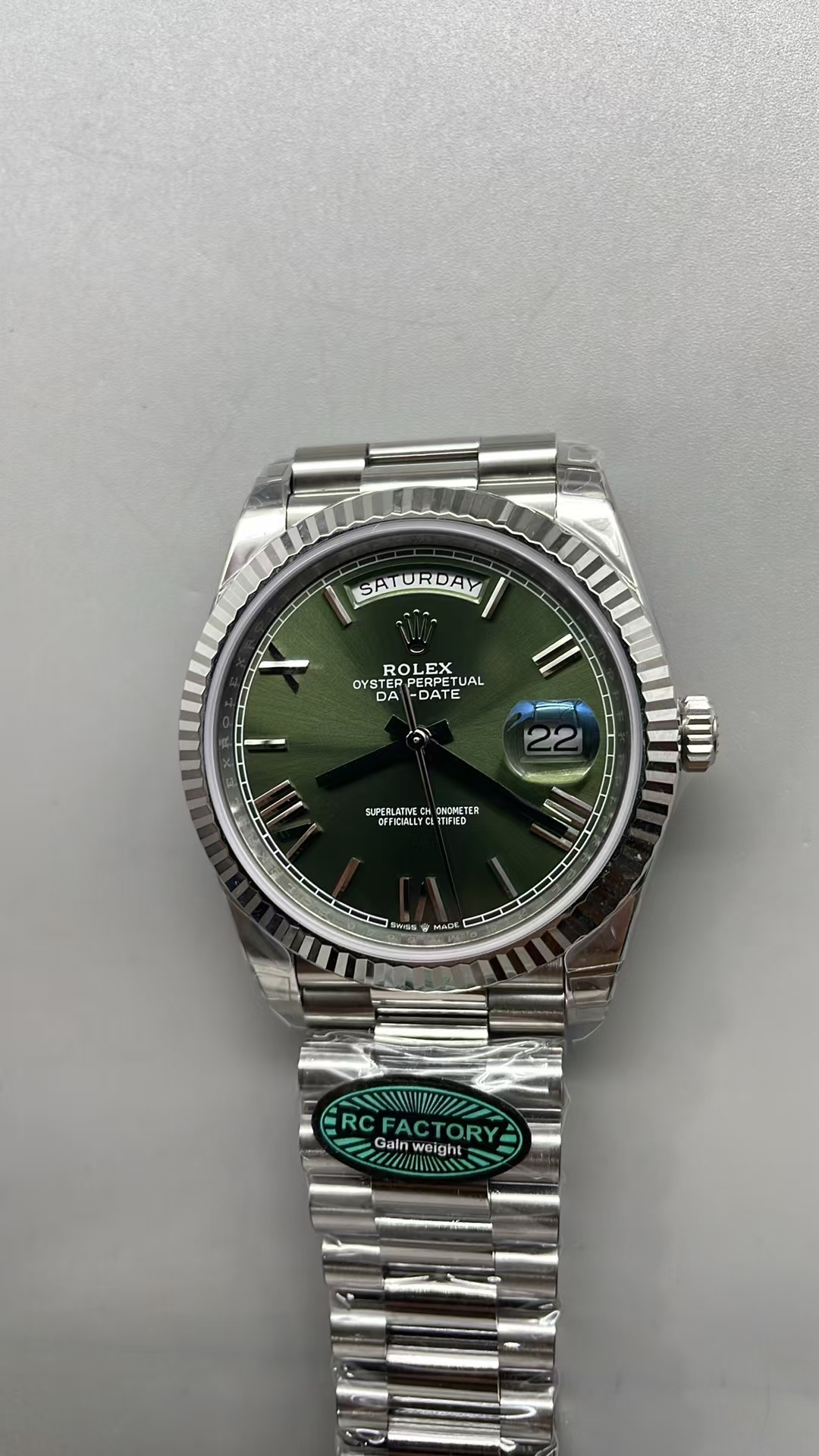 (image for) RCF Rolex Day-Date Gain Weight Green Dial with Super Clone 3255 Movement