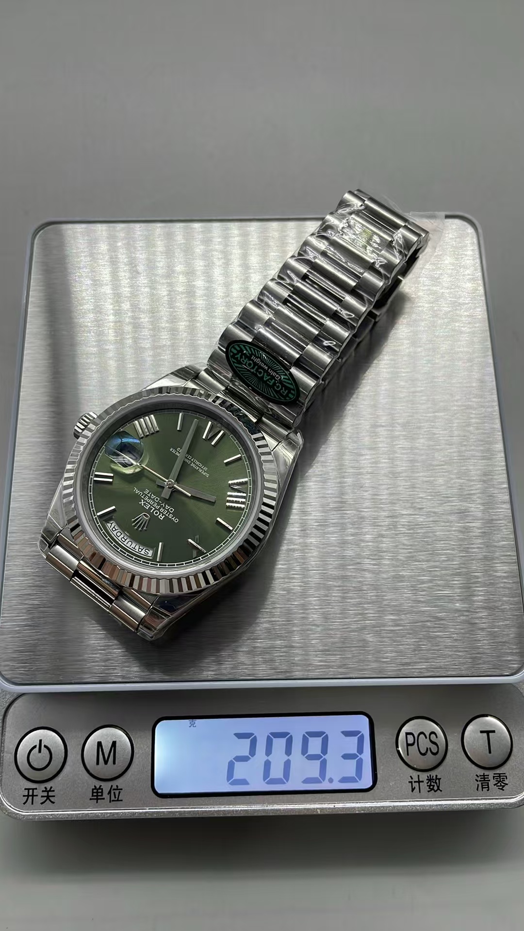 (image for) RCF Rolex Day-Date Gain Weight Green Dial with Super Clone 3255 Movement