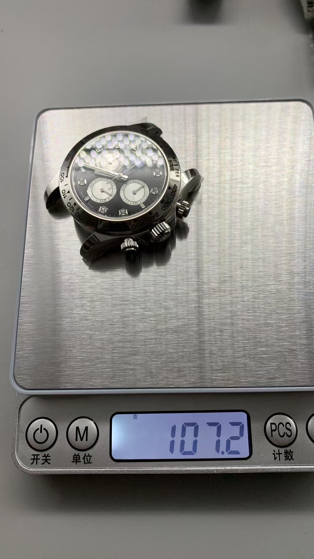 (image for) WF Rolex Daytona Gain Weight Black Diamond Dial with Super Clone 4131 Movement