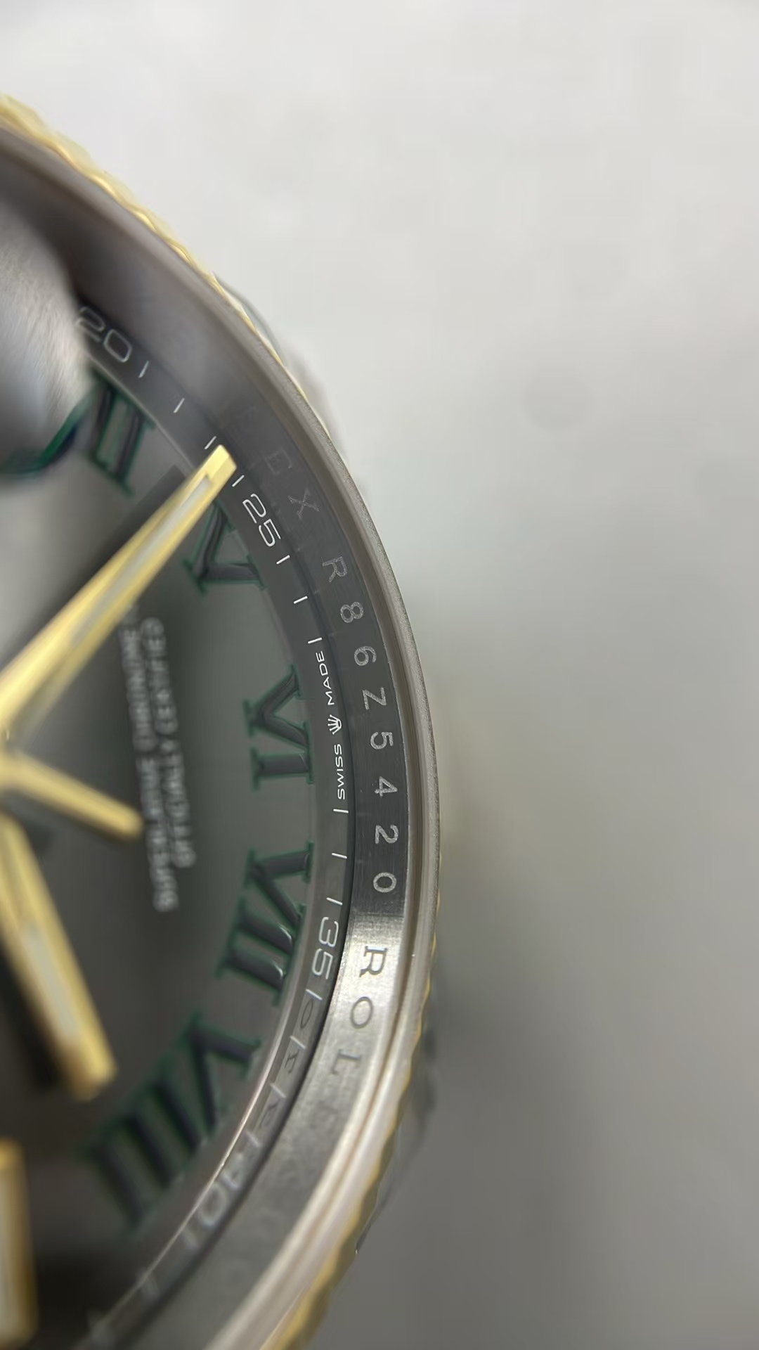 (image for) VSF Rolex Datejust 36mm Wimbledon Two Tone Yellow Gold Case Grey Dial with Super Clone 3235 Movement
