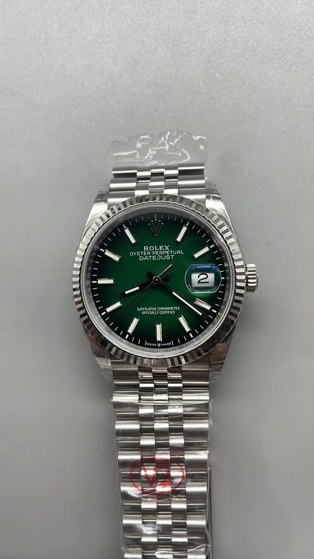 (image for) VSF Rolex Datejust 126234 Ombre Green 36mm Jubilee Bracelet with Super Clone 3235 Movement