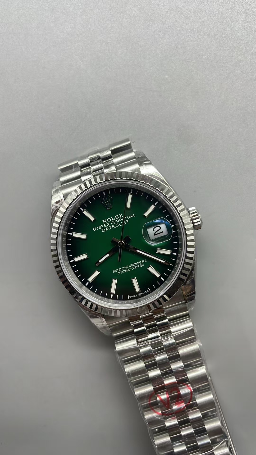 (image for) VSF Rolex Datejust 126234 Ombre Green 36mm Jubilee Bracelet with Super Clone 3235 Movement