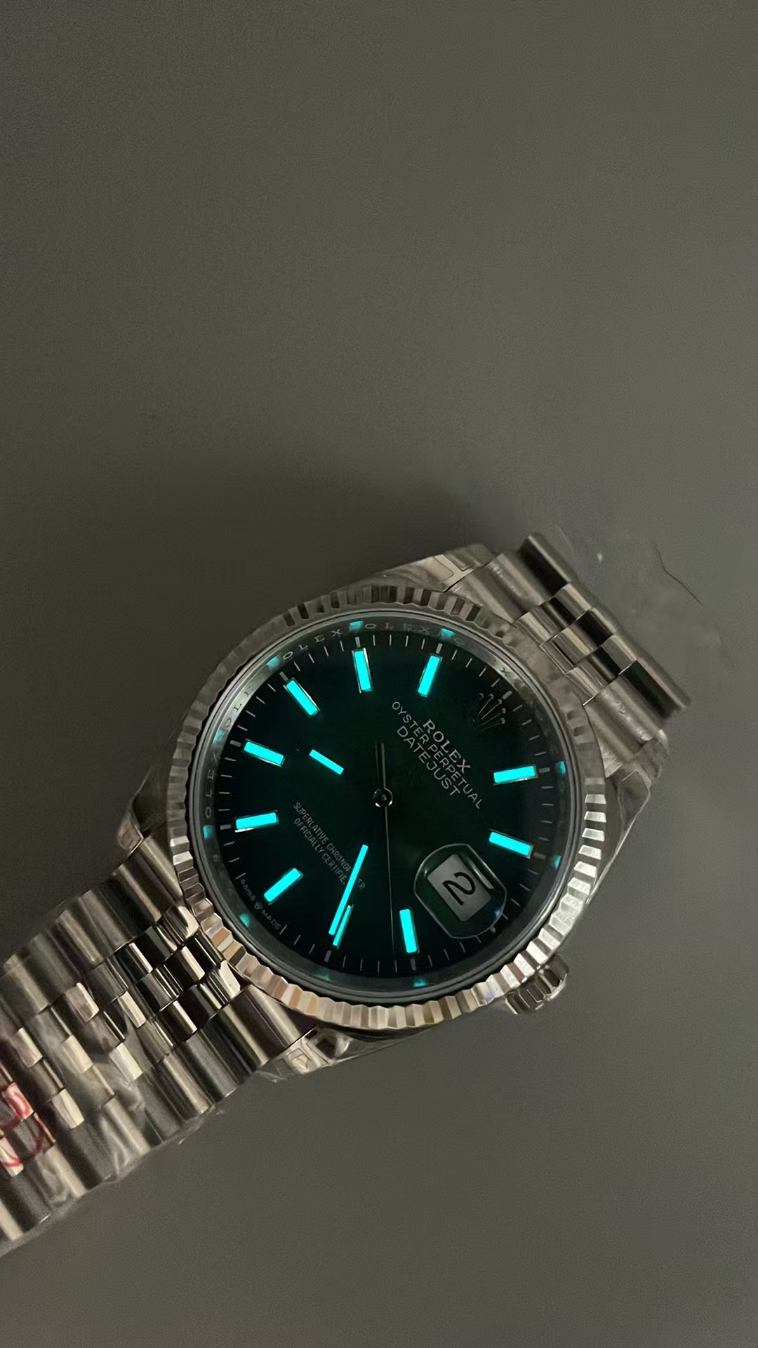 (image for) VSF Rolex Datejust 126234 Ombre Green 36mm Jubilee Bracelet with Super Clone 3235 Movement