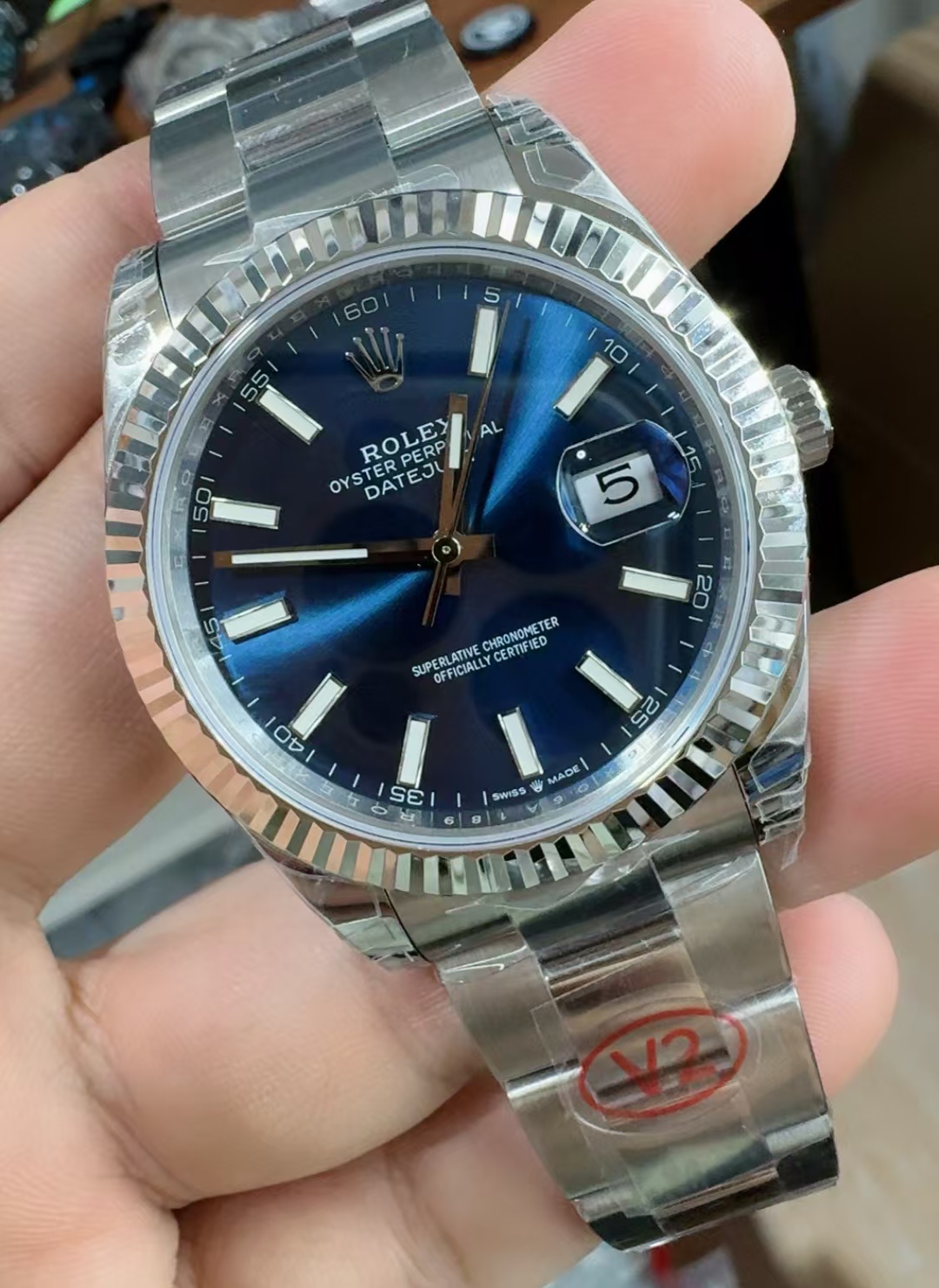 (image for) VSF Rolex Datejust II 41mm Blue Dial Oyster Bracelet with Super Clone 3235 Movement