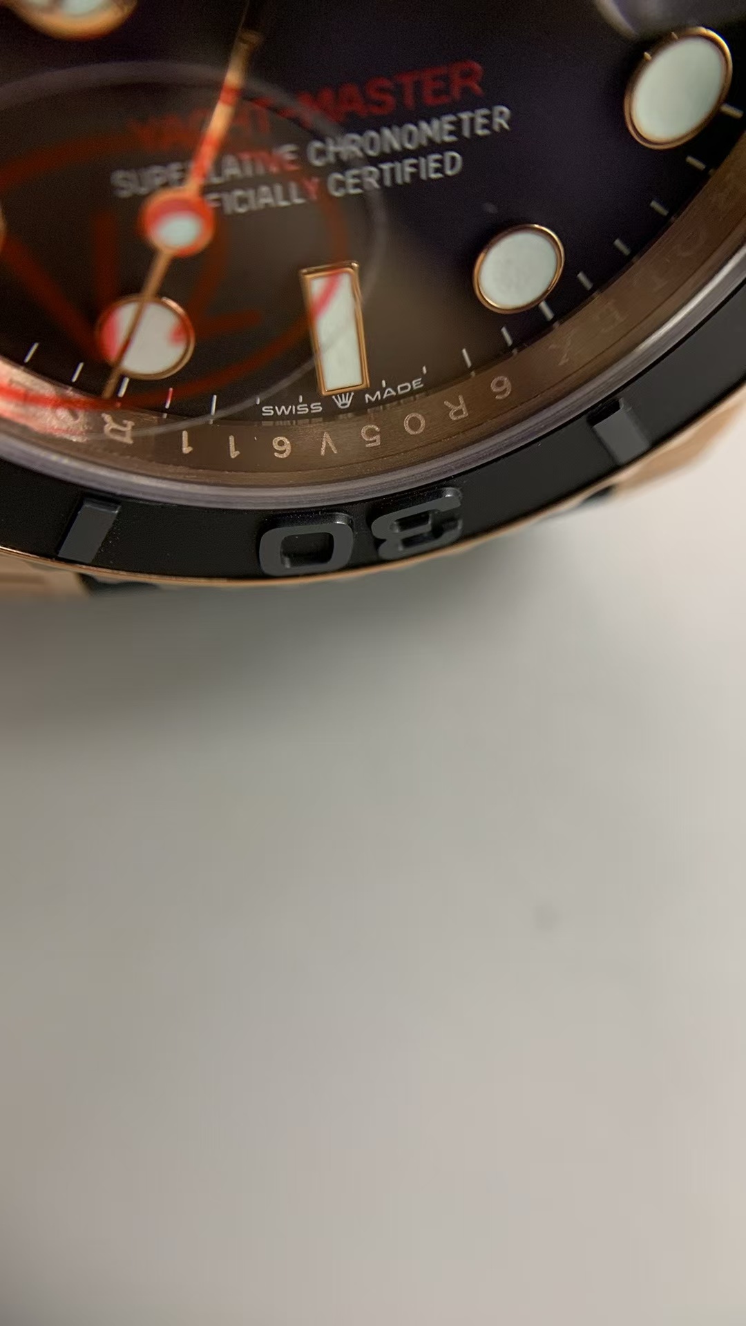 (image for) VSF Rolex YachtMaster 126655 Gain Weight Rose Gold Case Black Ceramic Bezel with Super Clone 3235 Movement