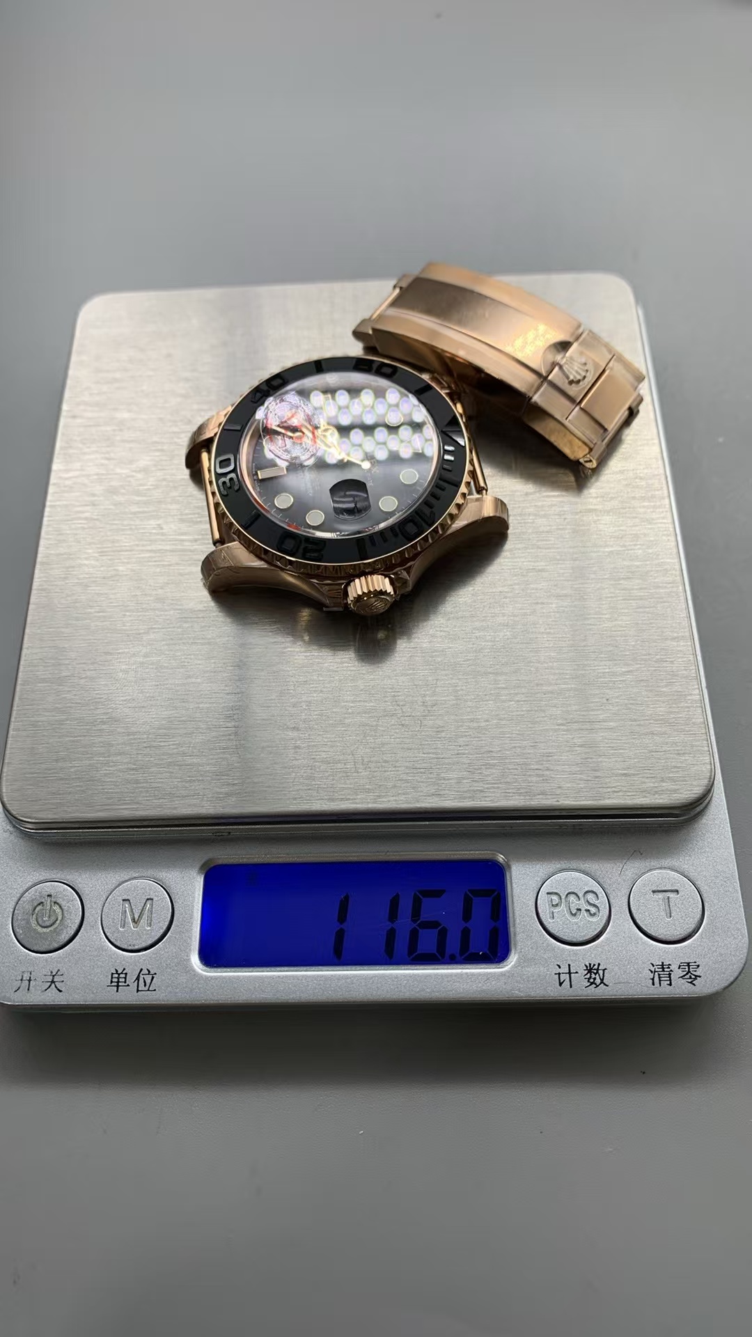 (image for) VSF Rolex YachtMaster 126655 Gain Weight Rose Gold Case Black Ceramic Bezel with Super Clone 3235 Movement