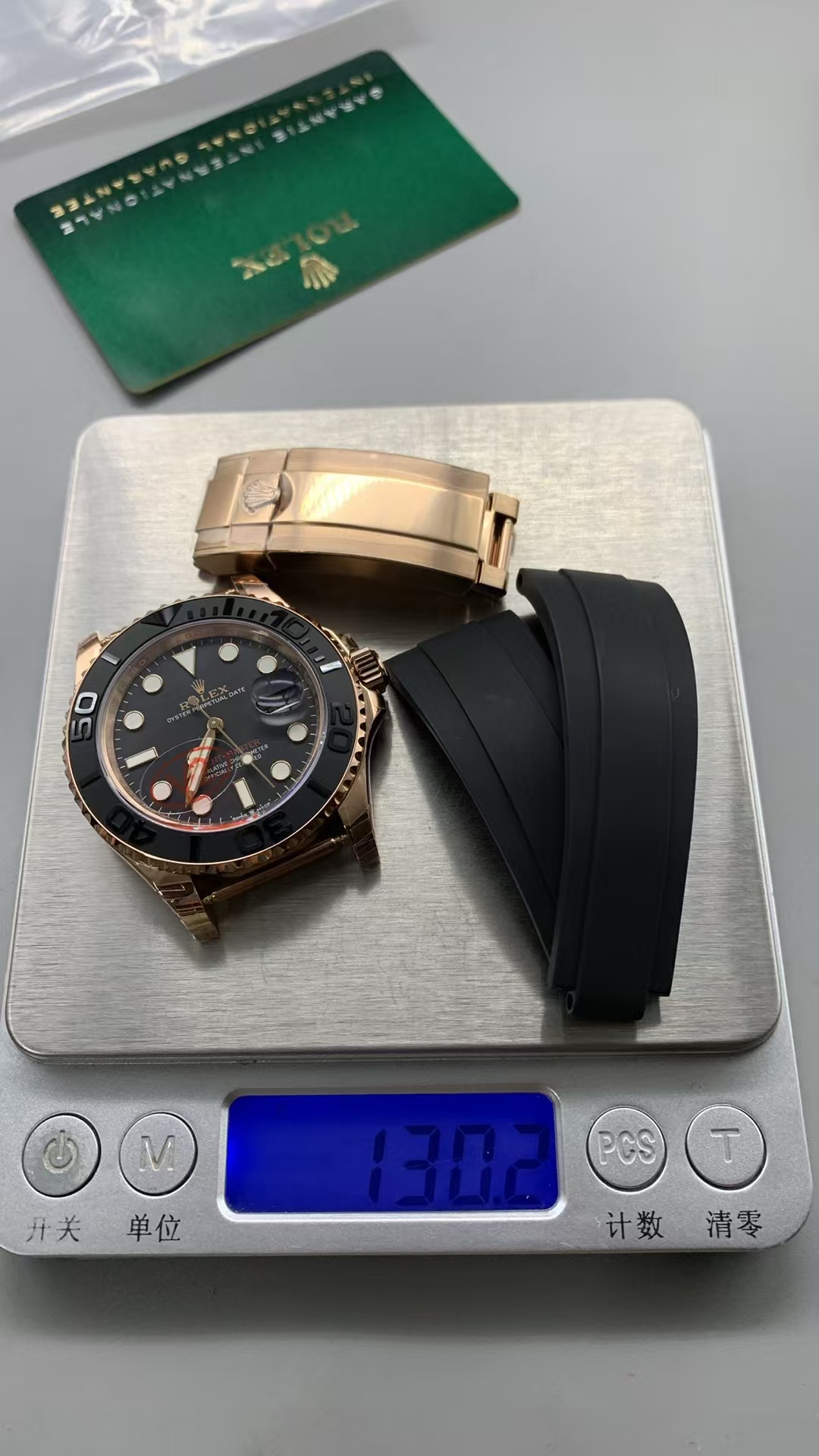 (image for) VSF Rolex YachtMaster 126655 Gain Weight Rose Gold Case Black Ceramic Bezel with Super Clone 3235 Movement
