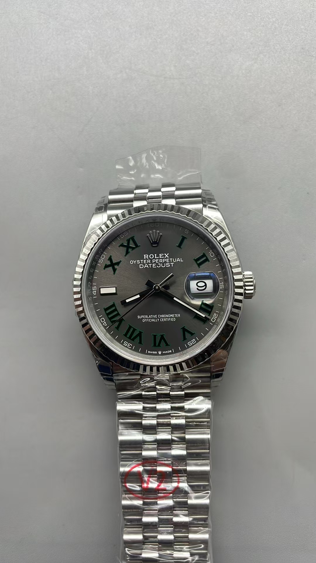 (image for) VSF Rolex Datejust Wimbledon 36mm 126234 Grey Dial Super Clone 3235 Movement