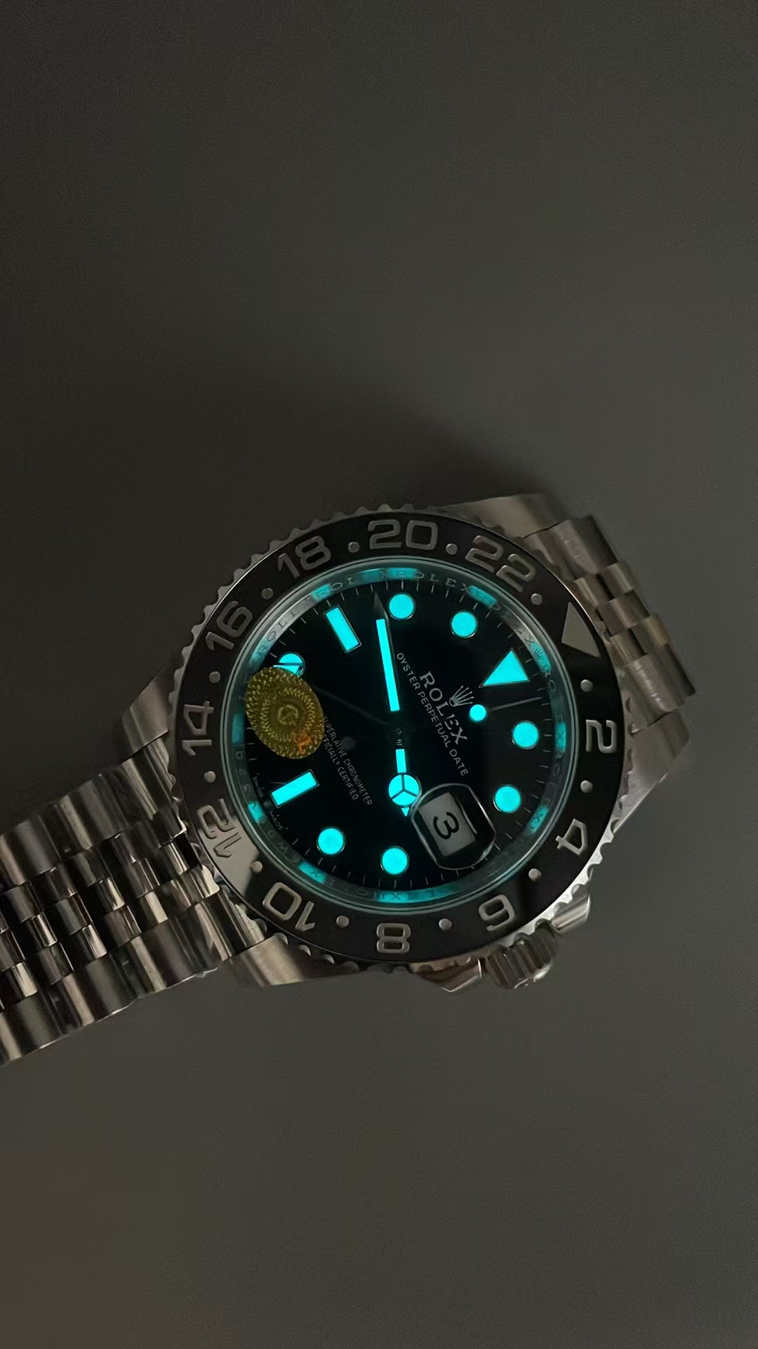 (image for) VSF Rolex GMT-Master II 126710GRNR Bruce Wayne Free-Sprung Clone 3285 Movement