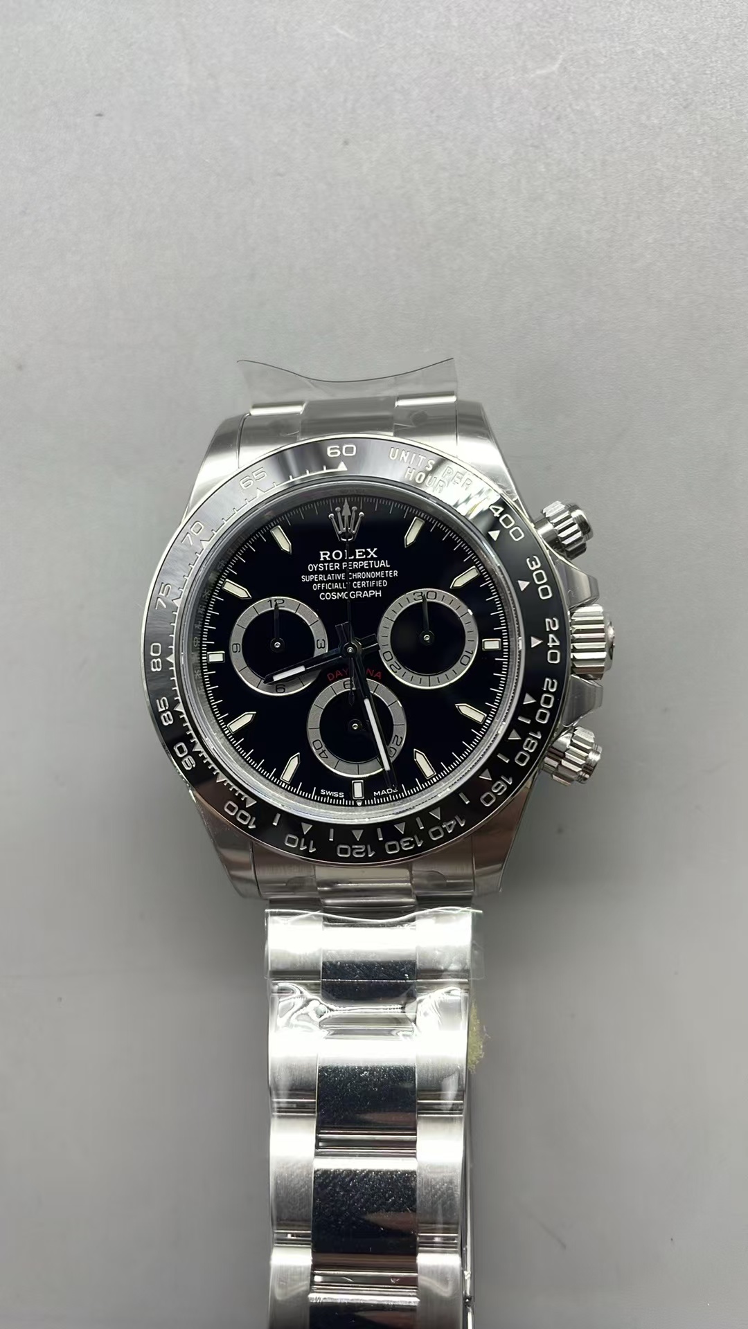 (image for) VSF Rolex Daytona 126500 Black Ceramic Bezel Black Dial Super Clone 4131 Movement