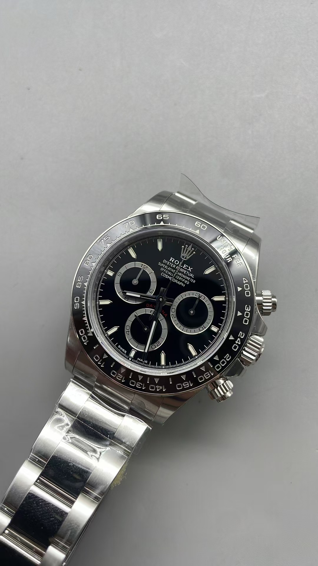 (image for) VSF Rolex Daytona 126500 Black Ceramic Bezel Black Dial Super Clone 4131 Movement