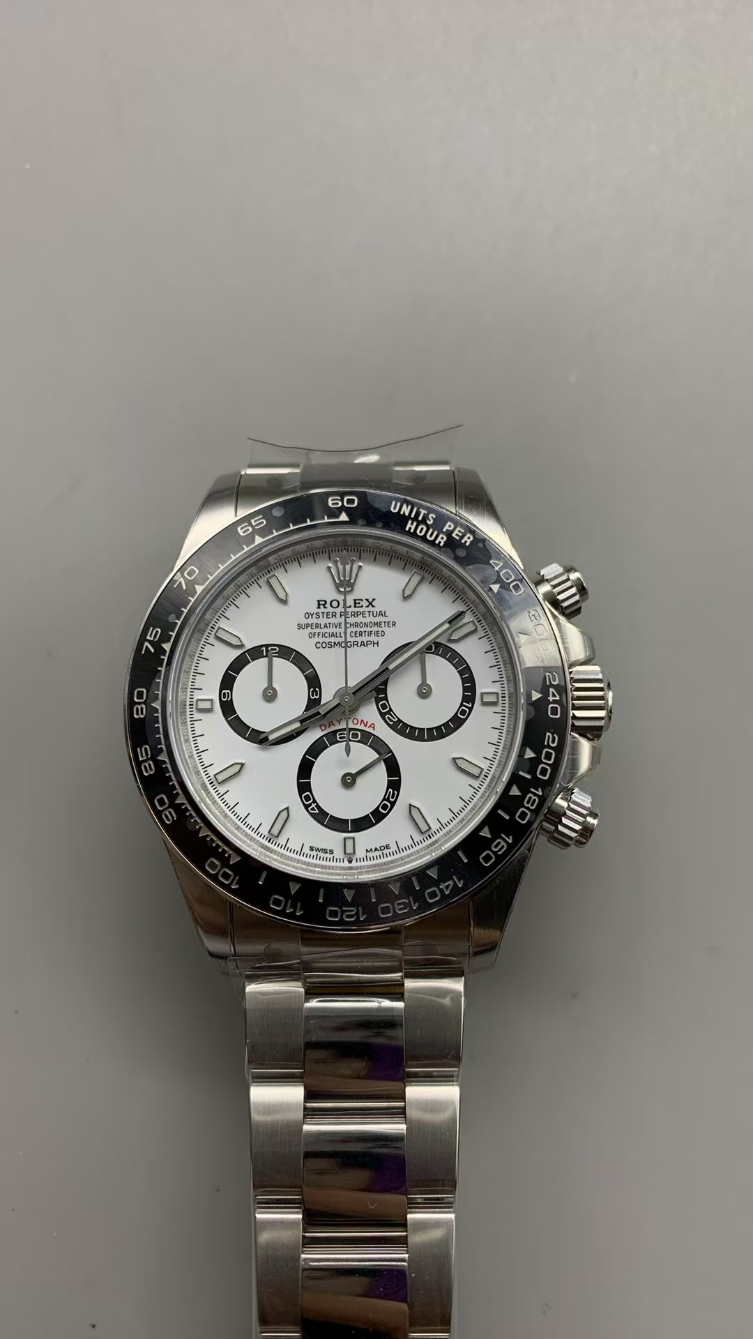(image for) VSF Rolex Daytona 126500 Panda White Dial 904L Stainless Steel Case Super Clone 4131 Movement