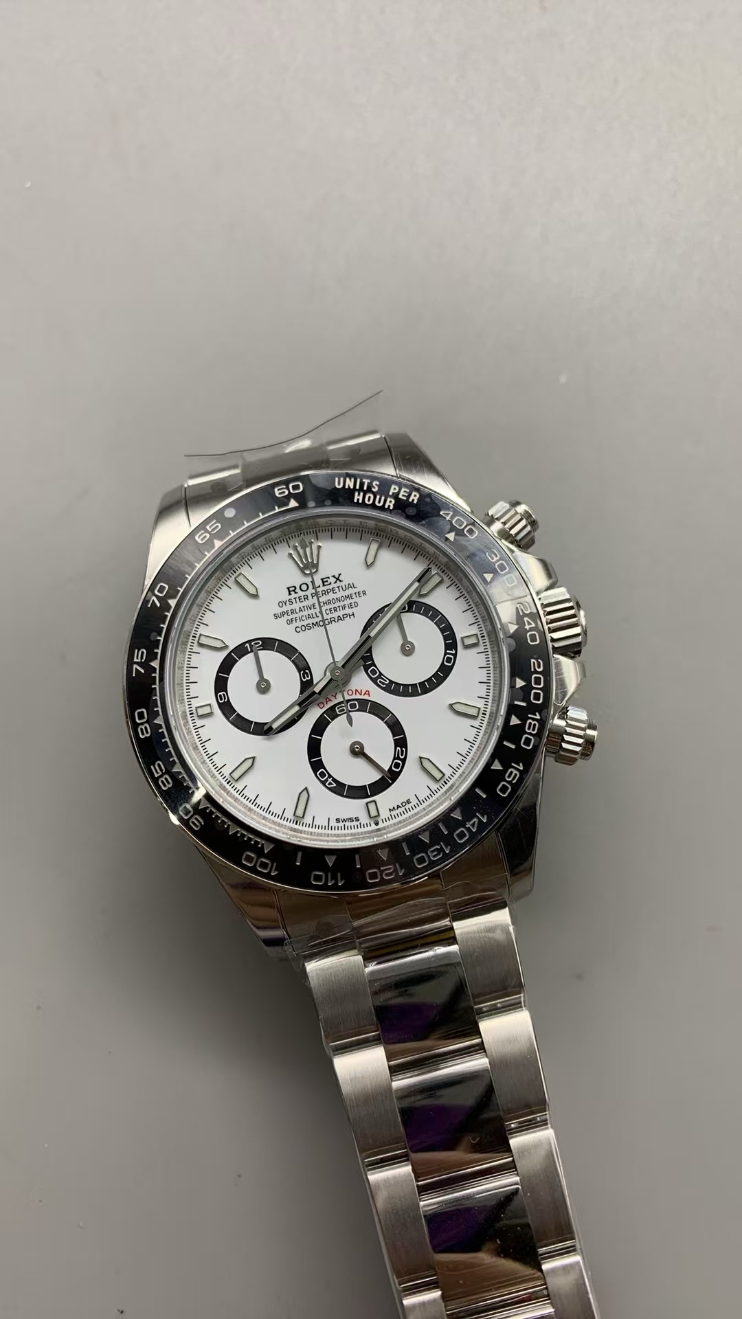 (image for) VSF Rolex Daytona 126500 Panda White Dial 904L Stainless Steel Case Super Clone 4131 Movement