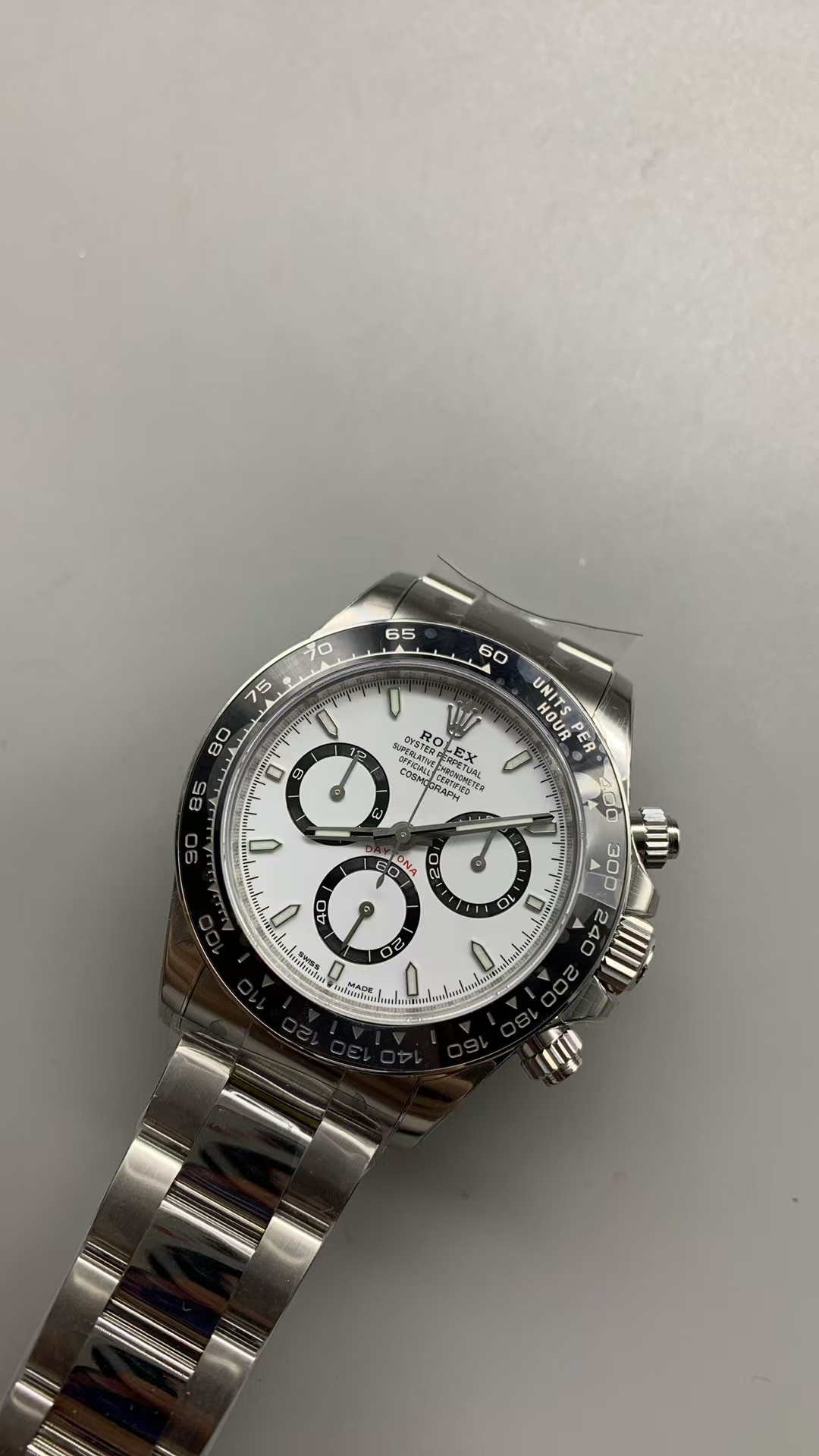 (image for) VSF Rolex Daytona 126500 Panda White Dial 904L Stainless Steel Case Super Clone 4131 Movement