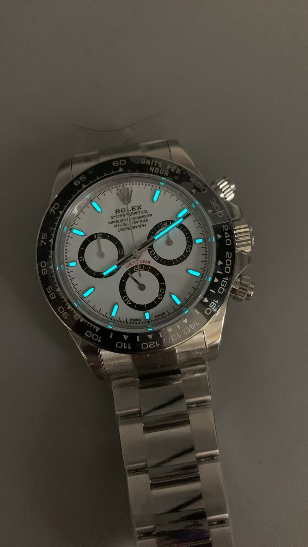 (image for) VSF Rolex Daytona 126500 Panda White Dial 904L Stainless Steel Case Super Clone 4131 Movement
