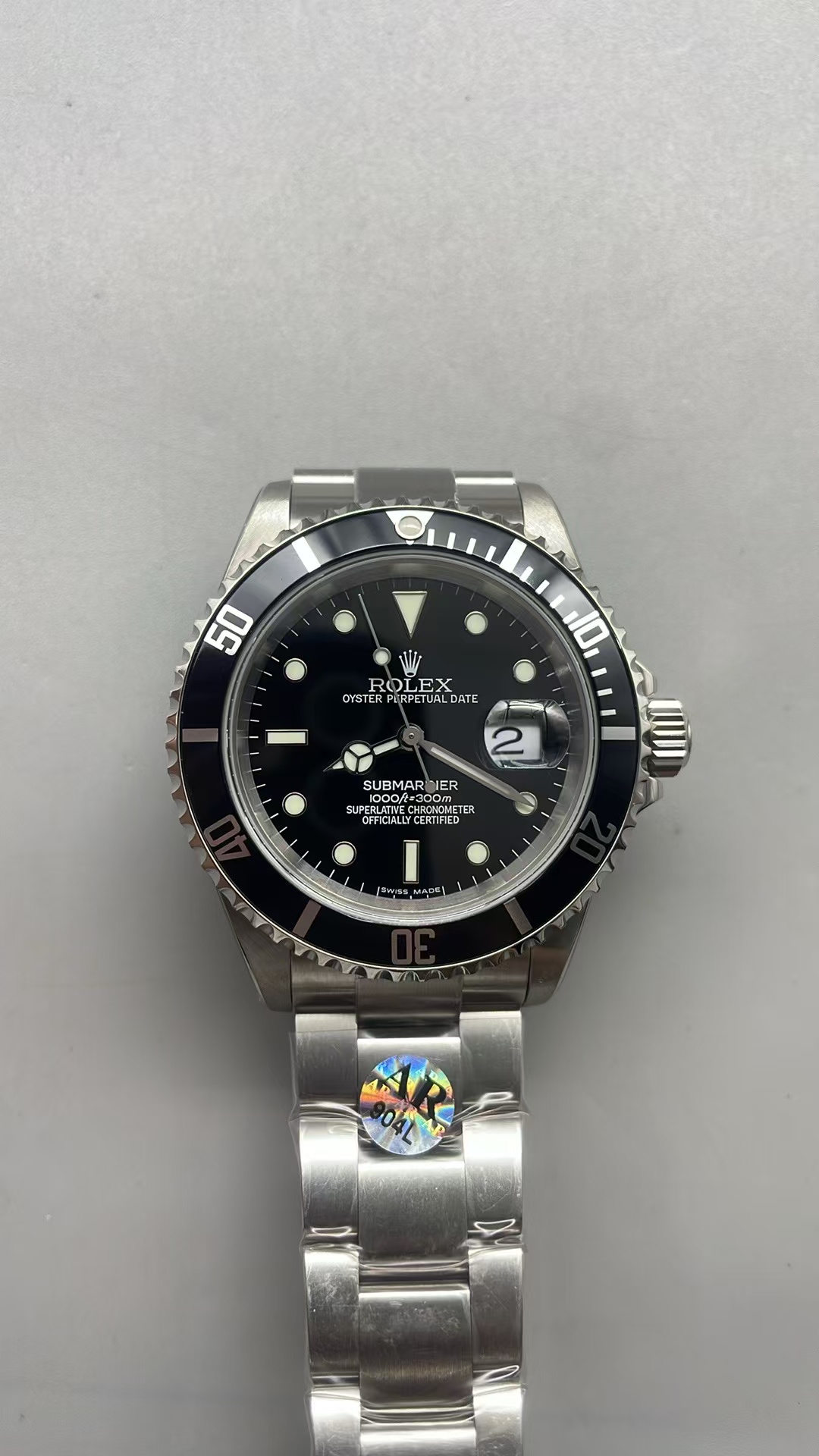 (image for) TMF Rolex Submariner 16610 Black Bezel Black Dial Clone 3135 Movement