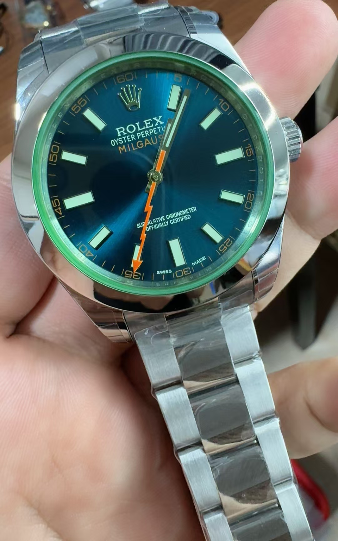 (image for) GSF Rolex Milgauss 116400 Blue Dial with Clone 3131 Movement
