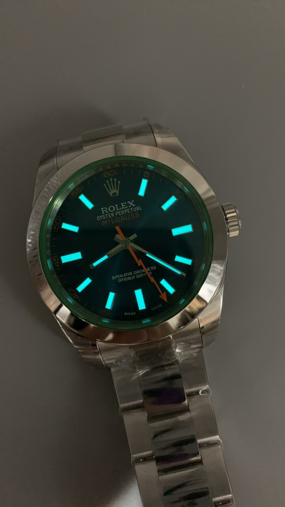 (image for) GSF Rolex Milgauss 116400 Blue Dial with Clone 3131 Movement