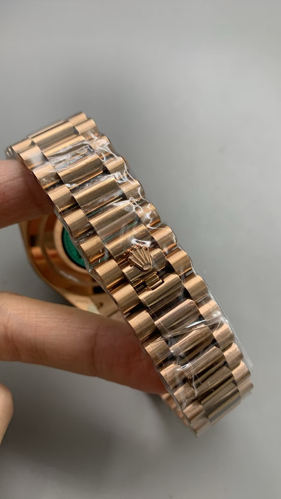 (image for) RCF Rolex Day-Date 228235 Gain Weight Rose Gold Case Green Dial with Super Clone 3255 Movement