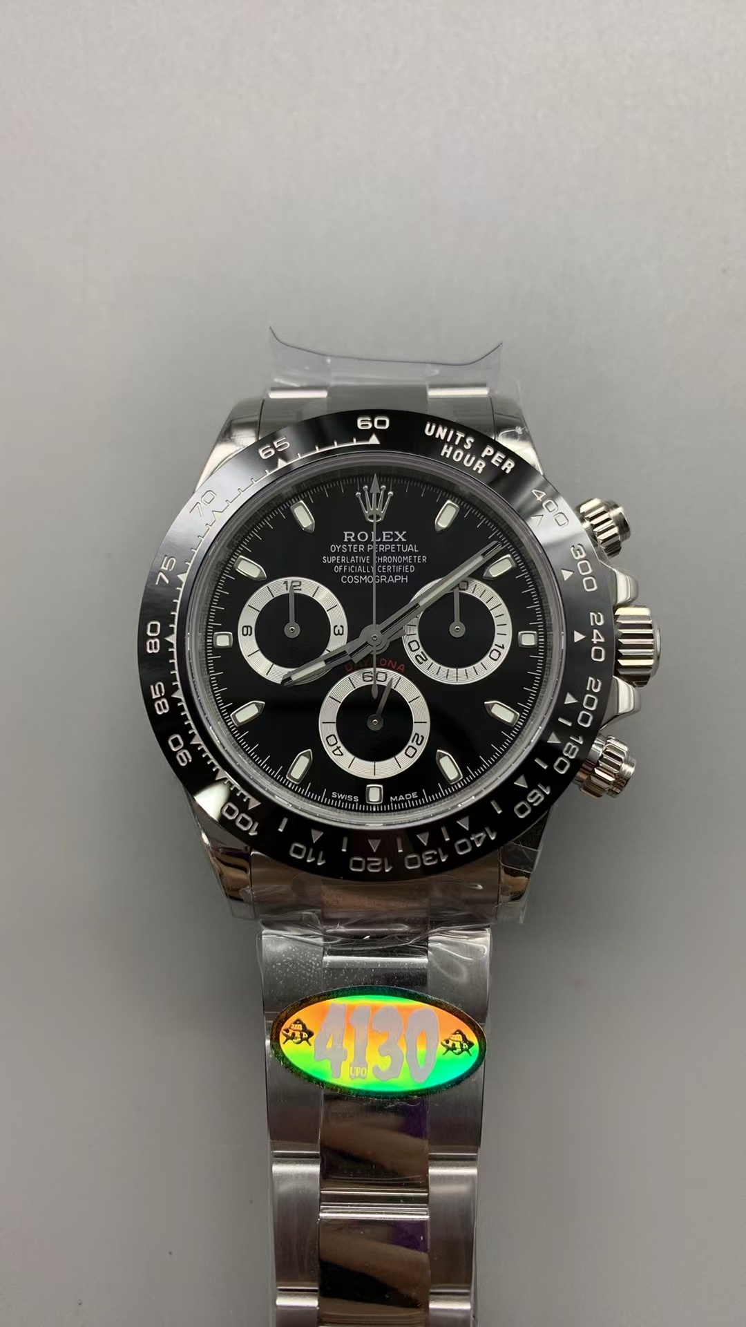 (image for) UFO Factory Rolex Daytona 116500 Black Dial Free-Sprung 4130 Movement