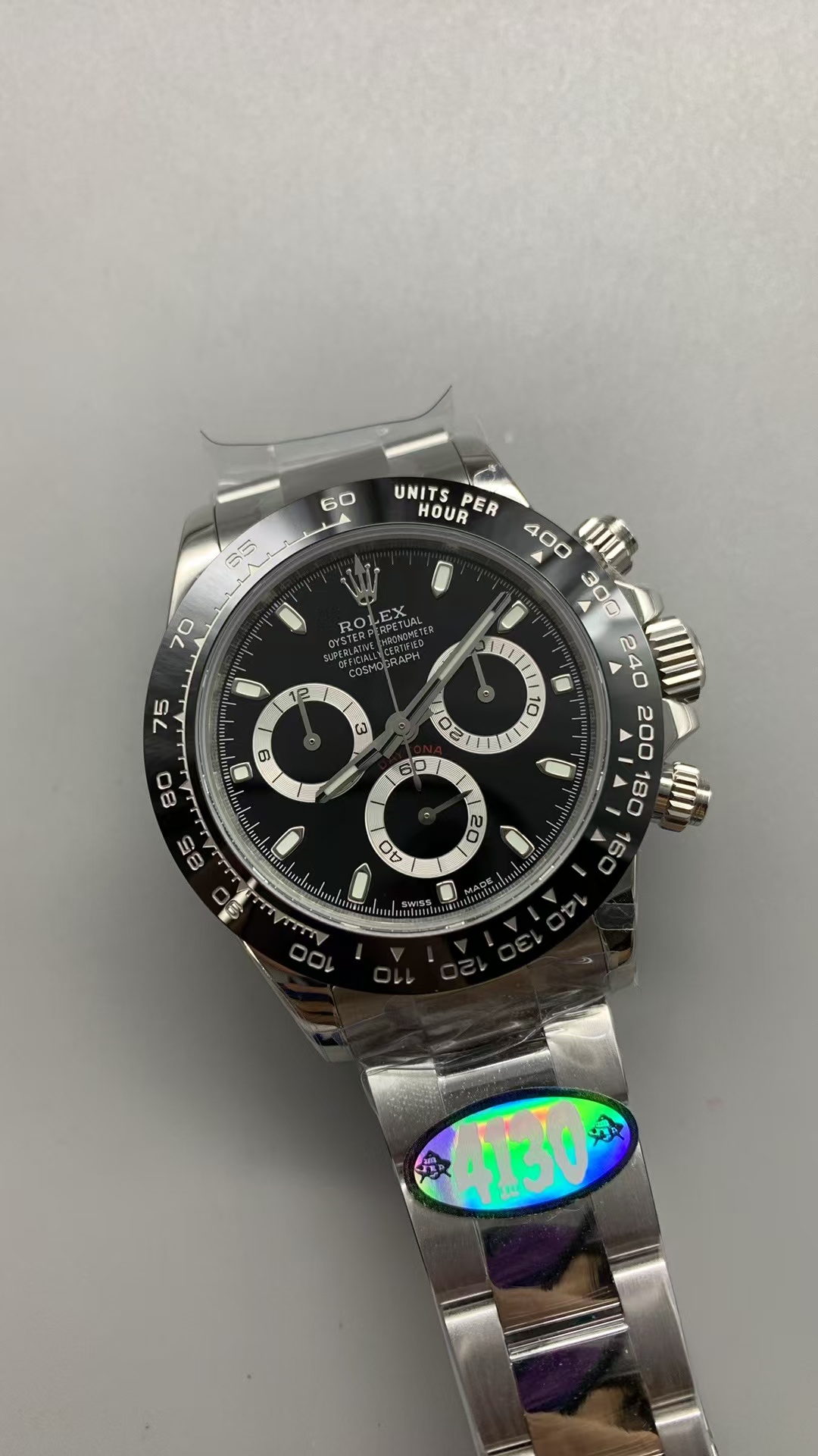 (image for) UFO Factory Rolex Daytona 116500 Black Dial Free-Sprung 4130 Movement