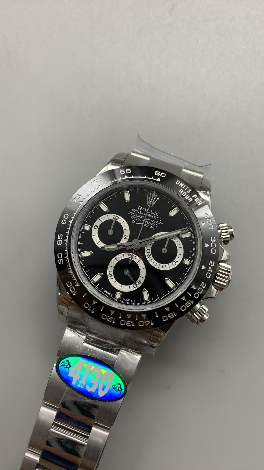 (image for) UFO Factory Rolex Daytona 116500 Black Dial Free-Sprung 4130 Movement
