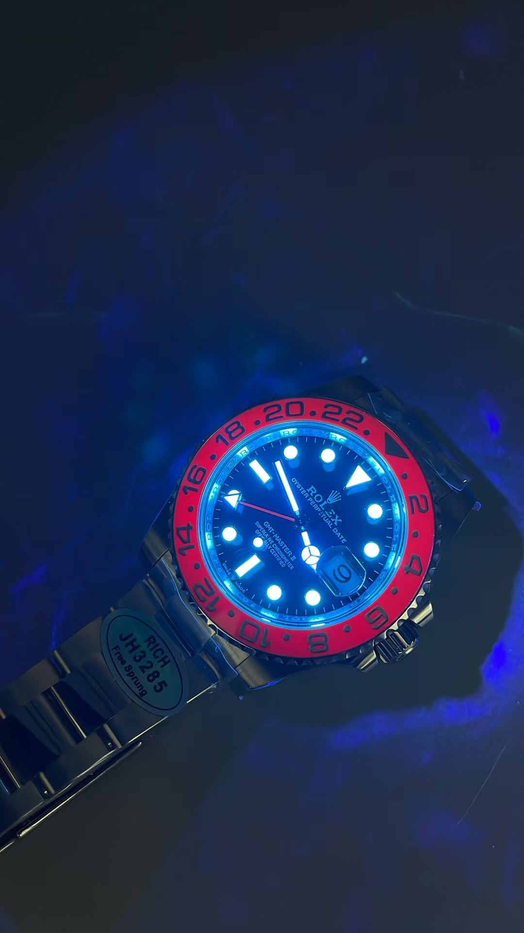 (image for) Rich Factory Rolex GMT-Master II 126710 Pepsi Blue/Red Ceramic Bezel Oyster Bracelet Free-Sprung JH3285 Movement