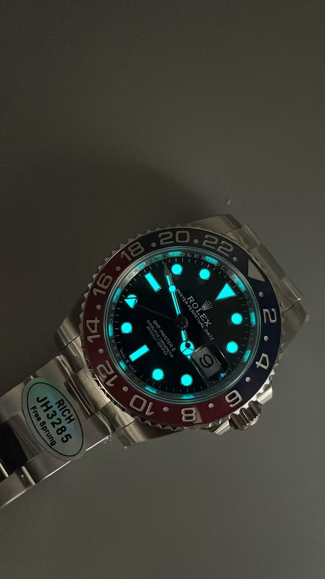 (image for) Rich Factory Rolex GMT-Master II 126710 Pepsi Blue/Red Ceramic Bezel Oyster Bracelet Free-Sprung JH3285 Movement
