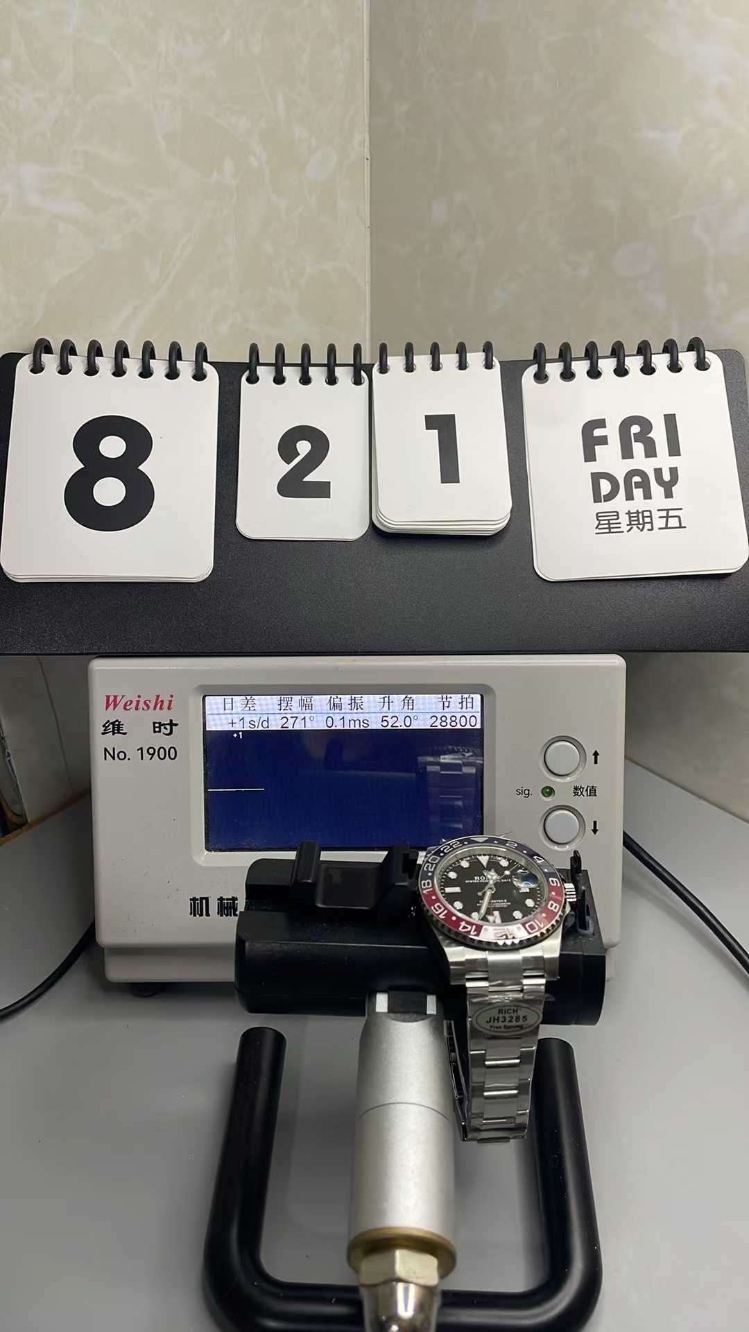 (image for) Rich Factory Rolex GMT-Master II 126710 Pepsi Blue/Red Ceramic Bezel Oyster Bracelet Free-Sprung JH3285 Movement