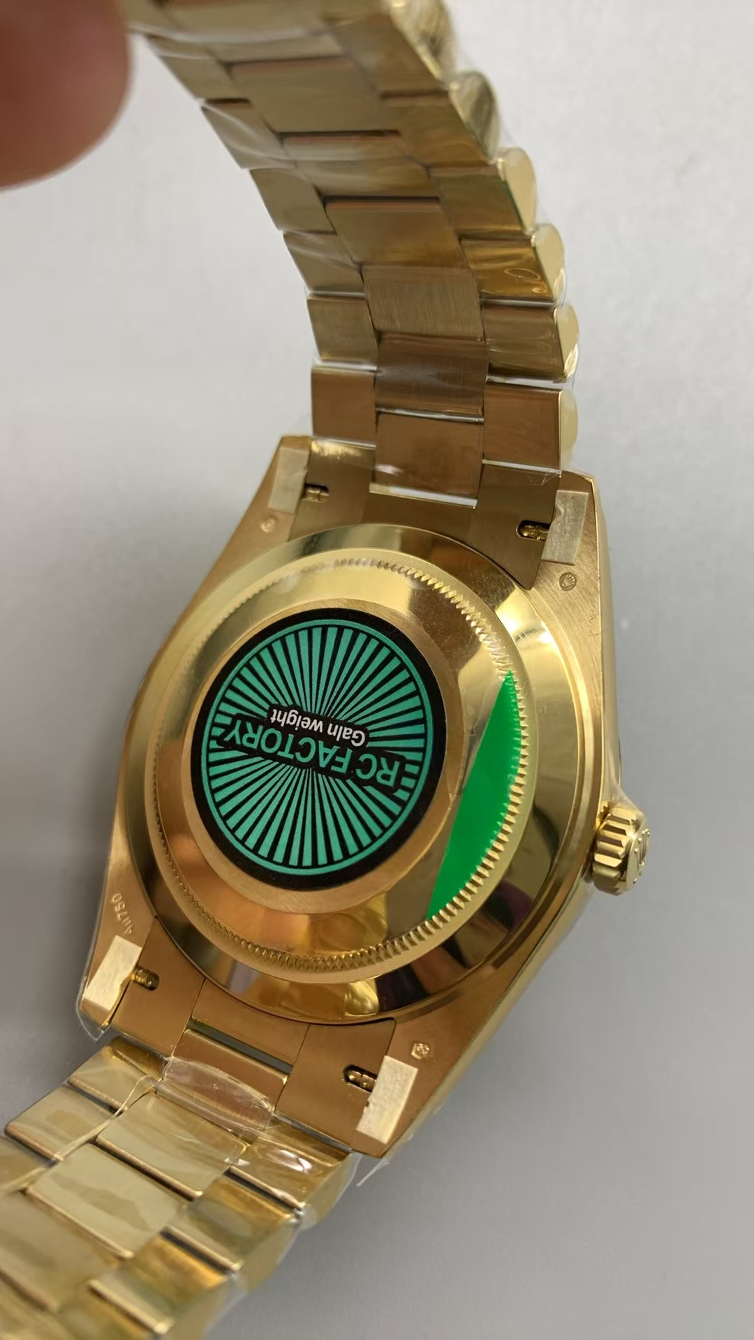 (image for) RCF Rolex Day-Date Gain Weight Full Yellow Gold Casino Green Dial with Super Clone 3255 Movement