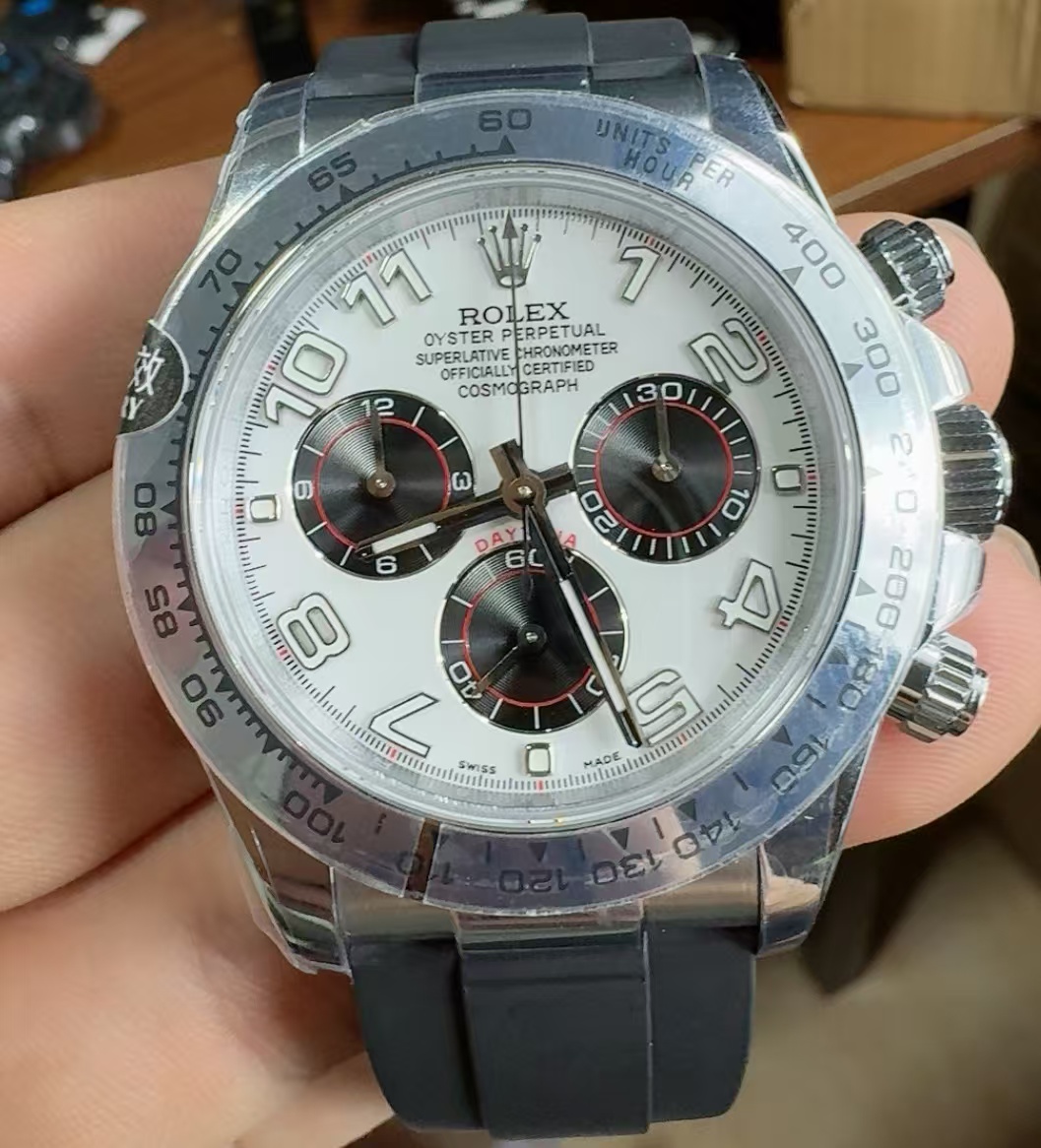 (image for) QF Rolex Daytona 116519 Gain Weight White Dial Super Clone 4130 Movement