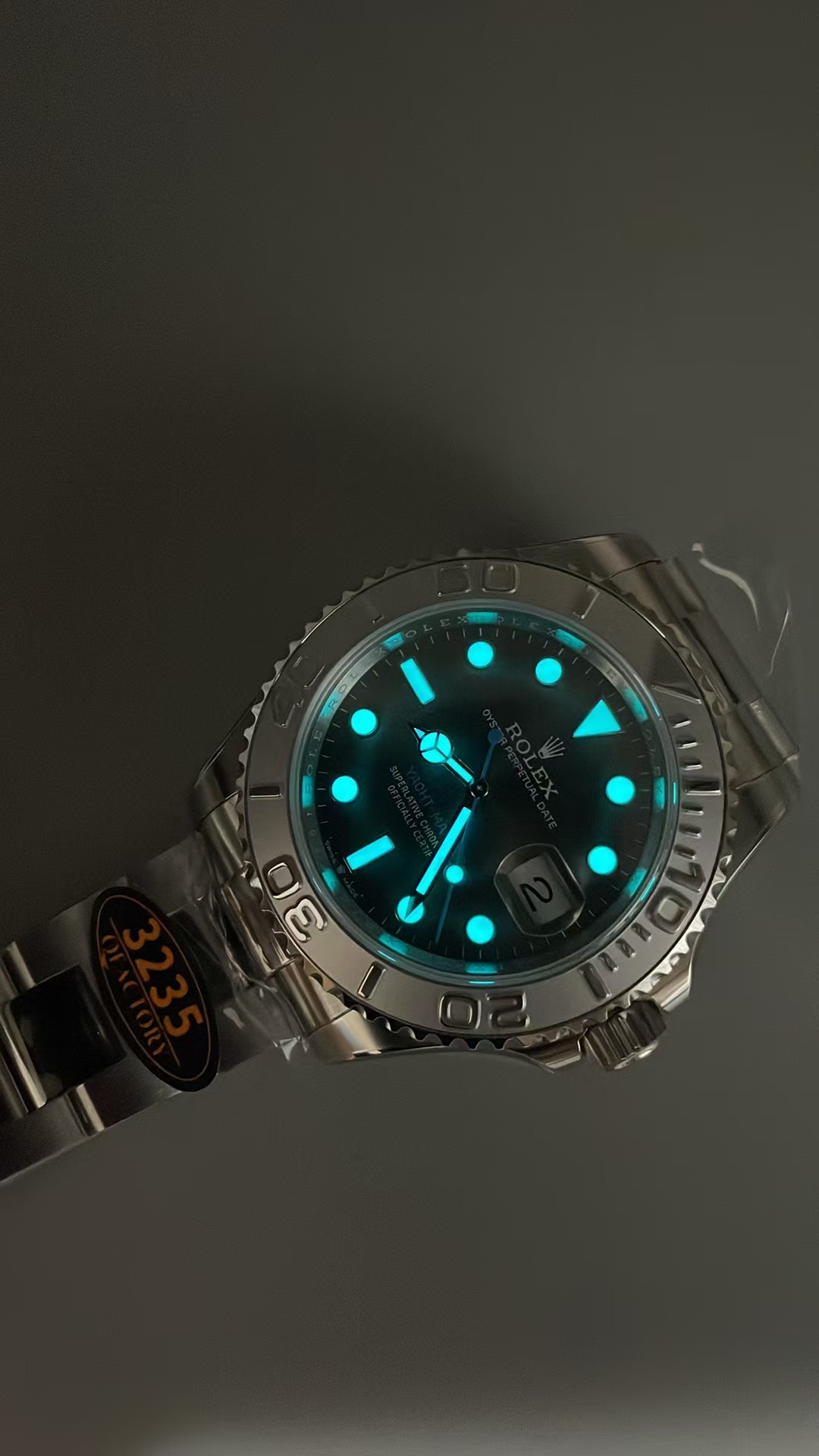(image for) QF Rolex YachtMaster 126622 904L Stainless Steel Case Grey Dial Clone 3235 Movement