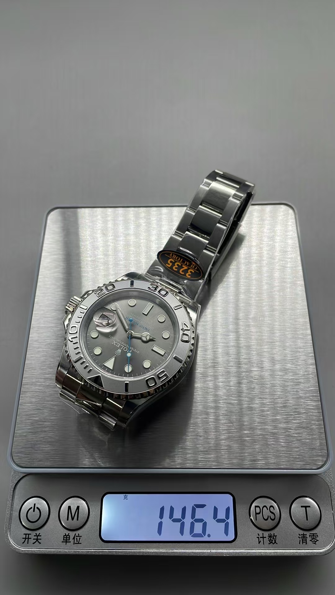 (image for) QF Rolex YachtMaster 126622 904L Stainless Steel Case Grey Dial Clone 3235 Movement