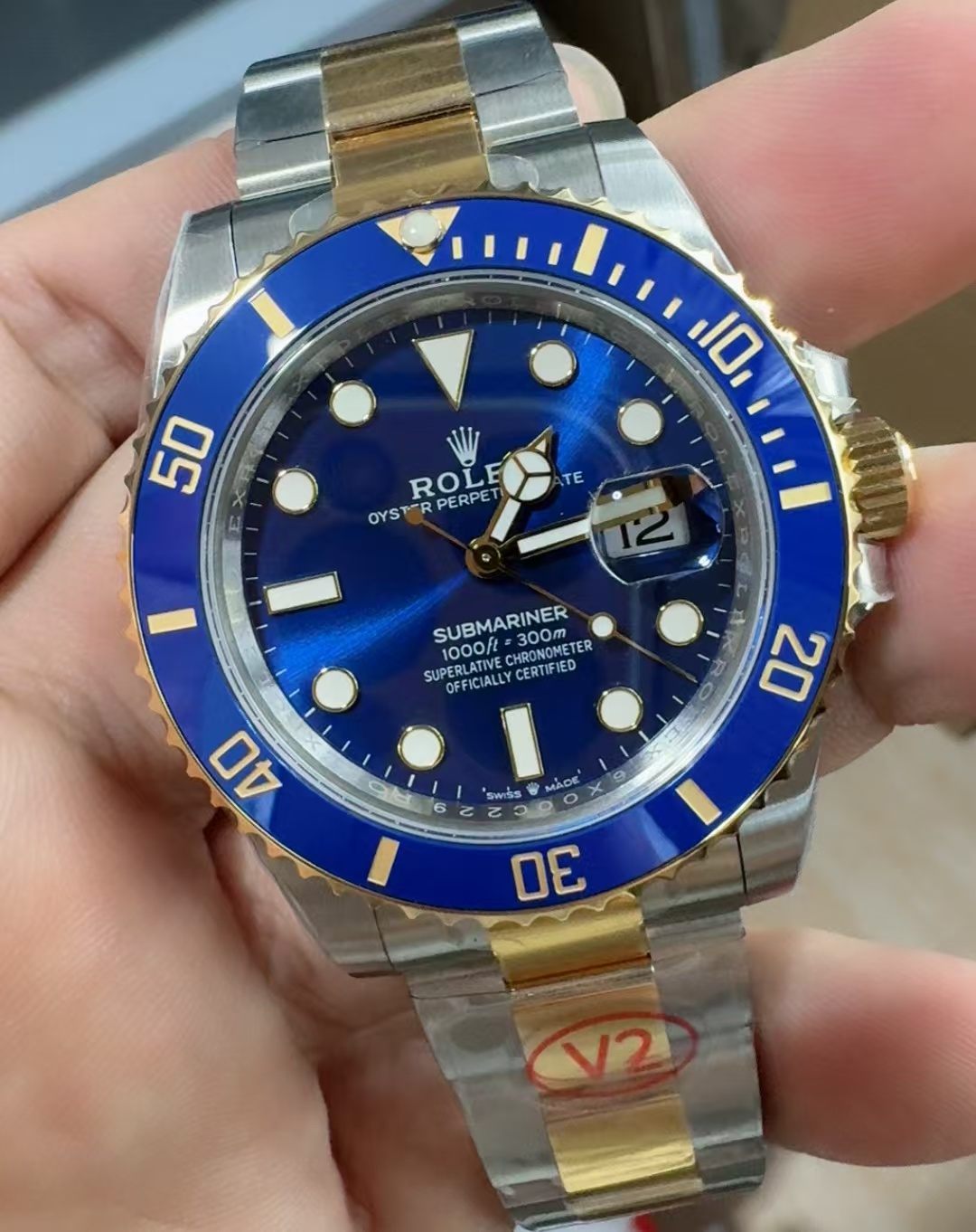 (image for) VSF Rolex Submariner 126613LB Gain Weight Two Tone Blue Dial Super Clone 3235 Movement