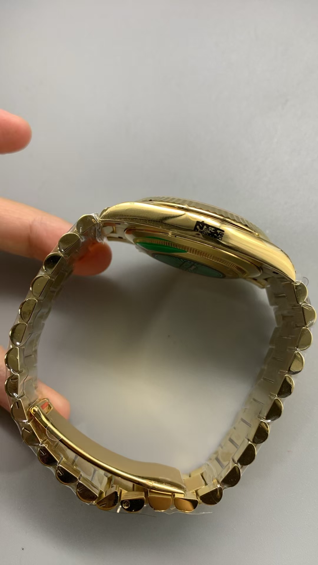 (image for) RCF Rolex Day-Date Gain Weight Yellow Gold Case Ombre Green Dial Super Clone 3255 Movement