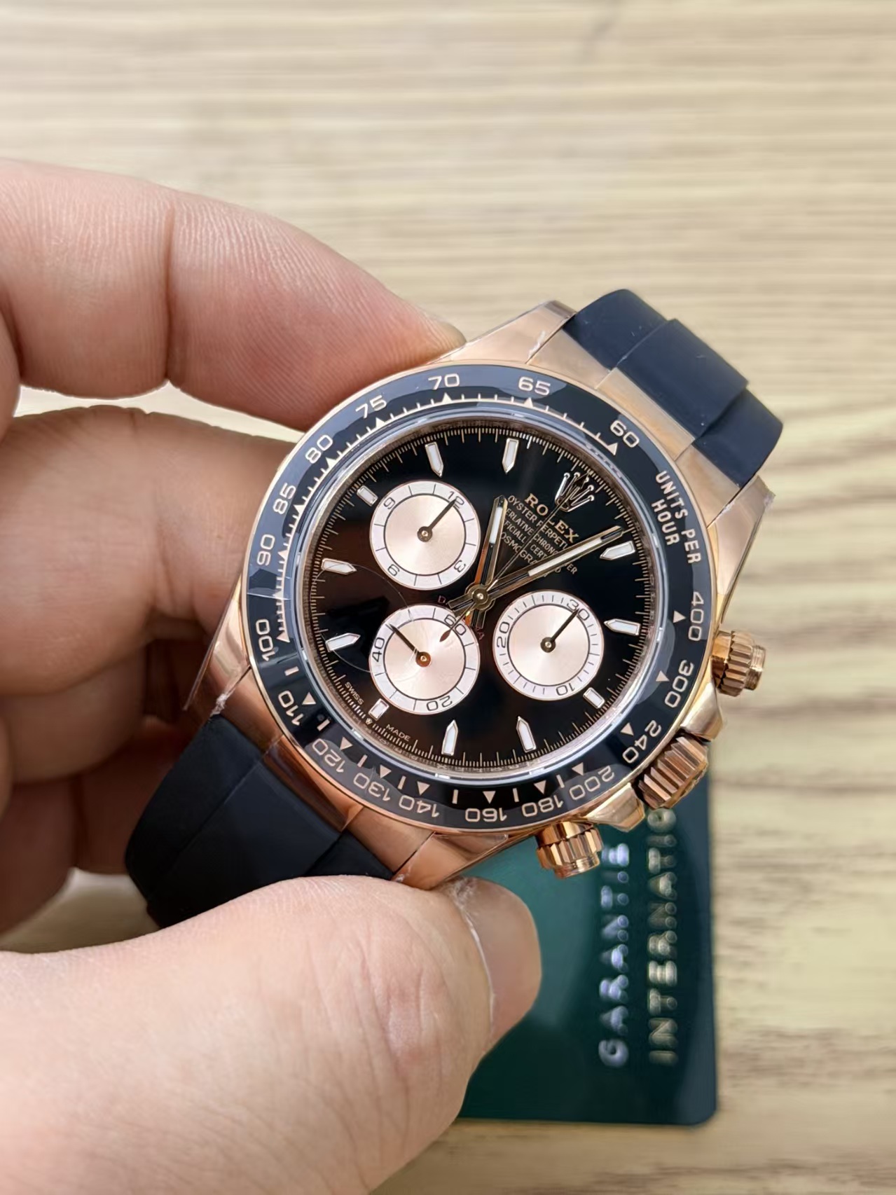 (image for) VSF Rolex Daytona 126515 Gain Weight Rose Gold Case Black Dial Super Clone 4131 Movement