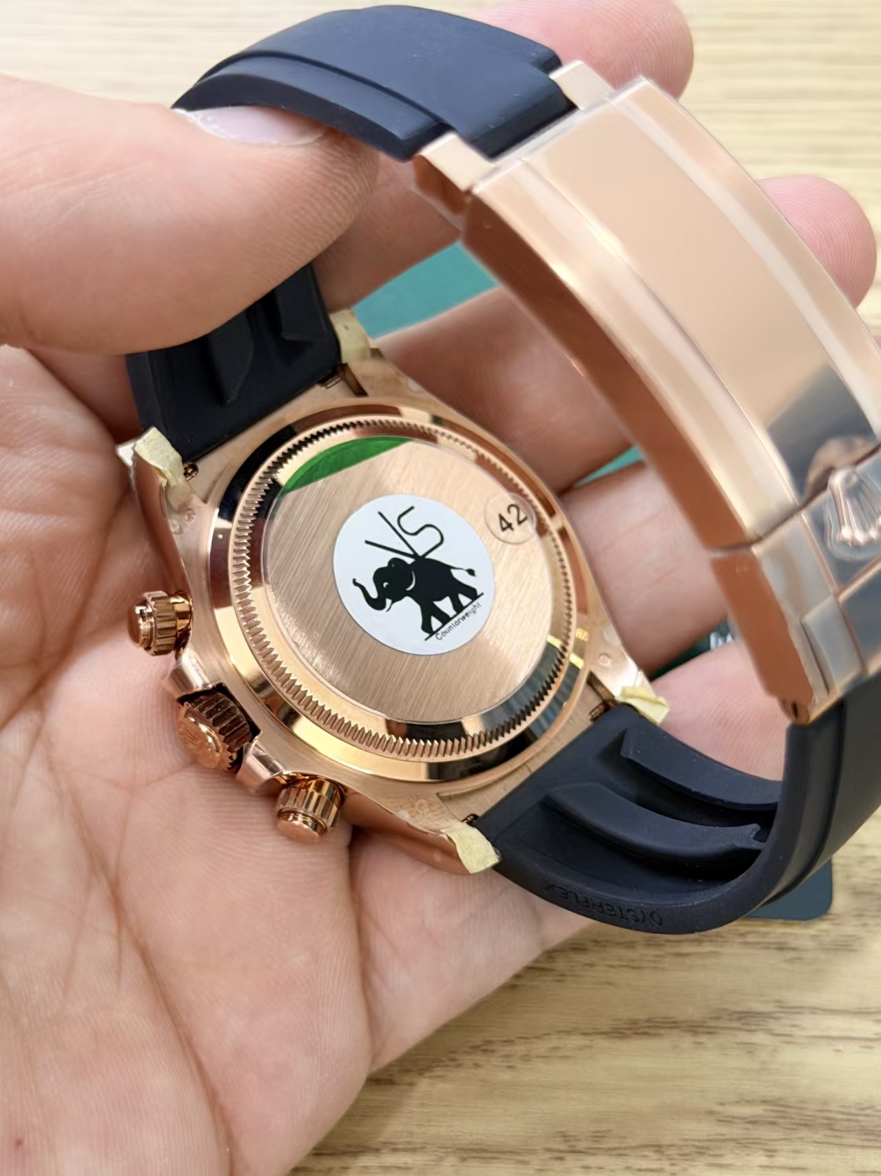 (image for) VSF Rolex Daytona 126515 Gain Weight Rose Gold Case Black Dial Super Clone 4131 Movement