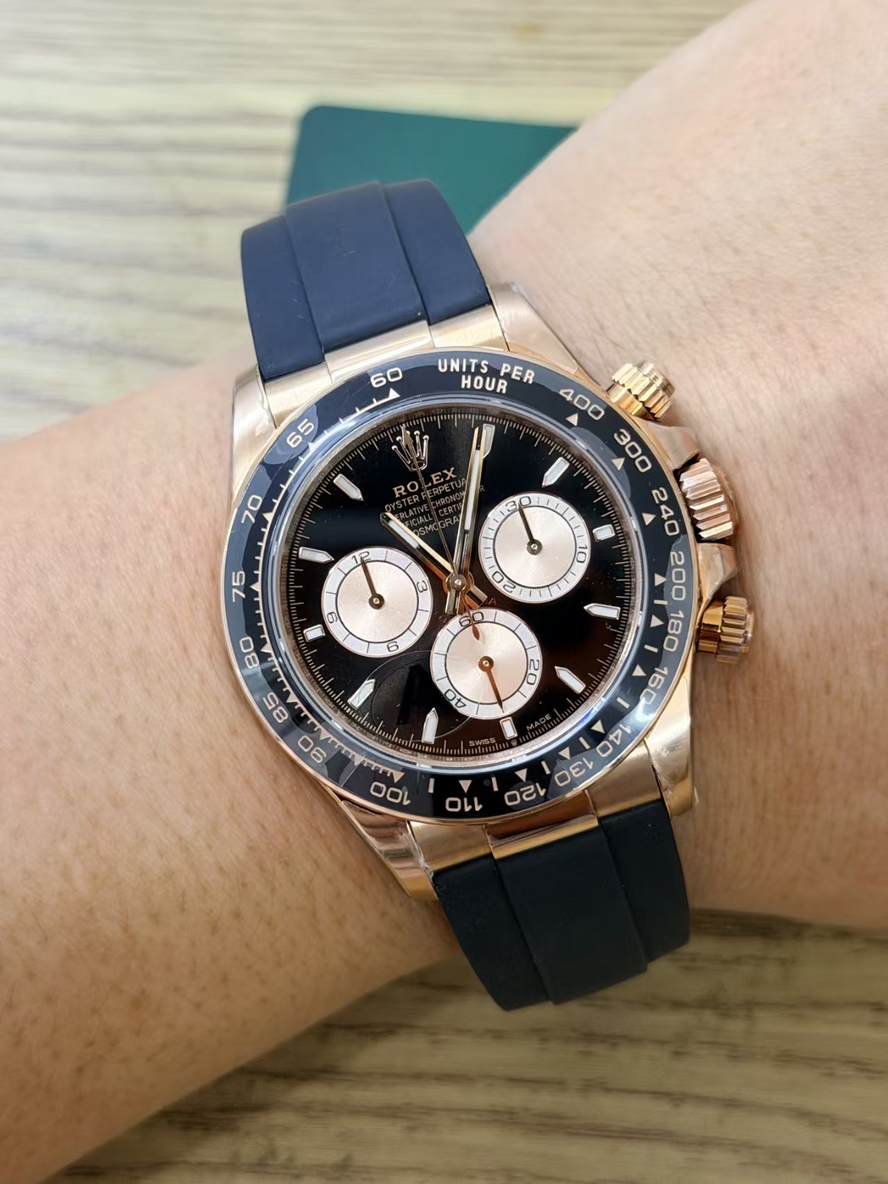 (image for) VSF Rolex Daytona 126515 Gain Weight Rose Gold Case Black Dial Super Clone 4131 Movement