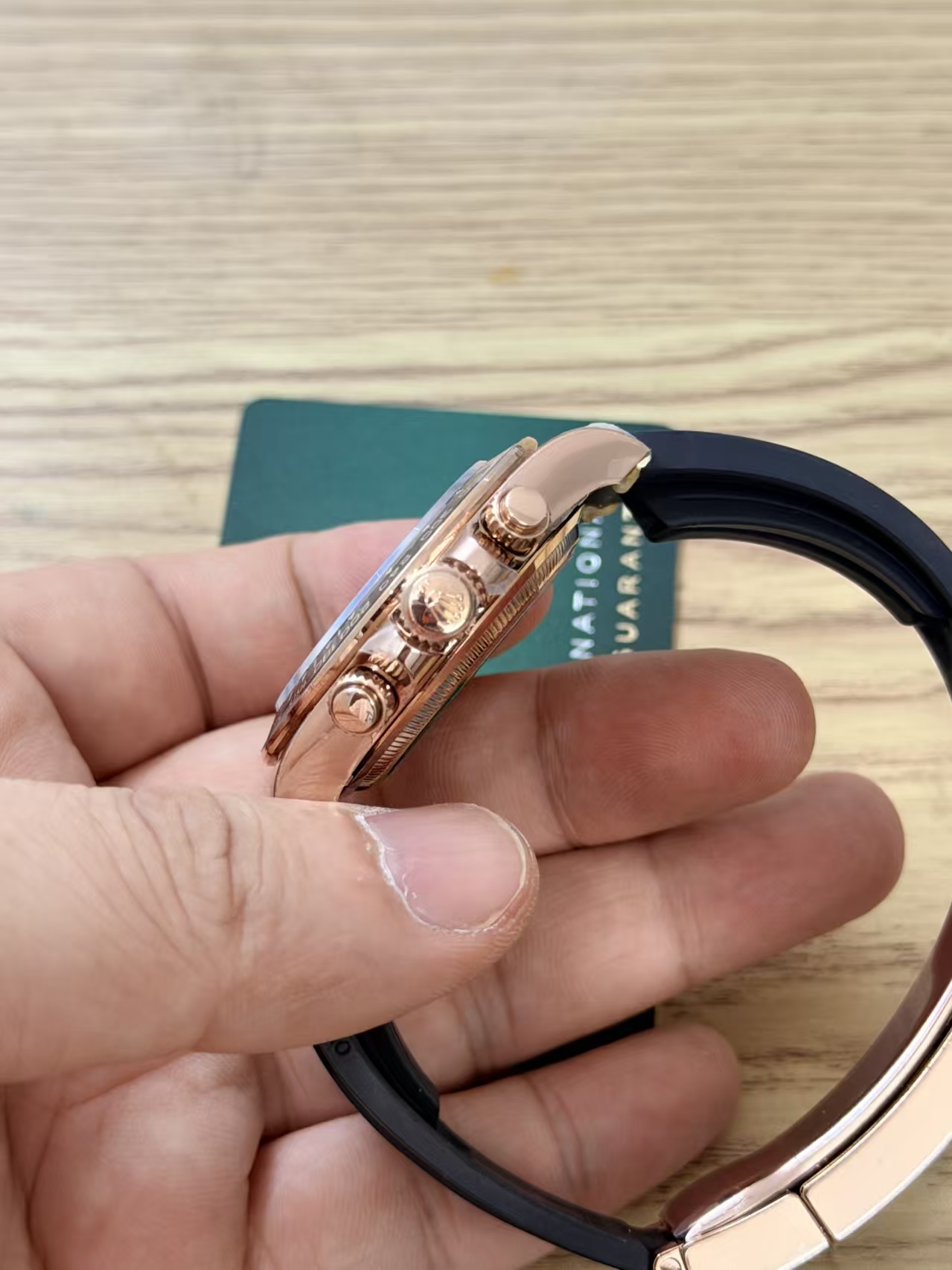 (image for) VSF Rolex Daytona Gain Weight Rose Gold Case Black Diamond Dial Super Clone 4131 Movement