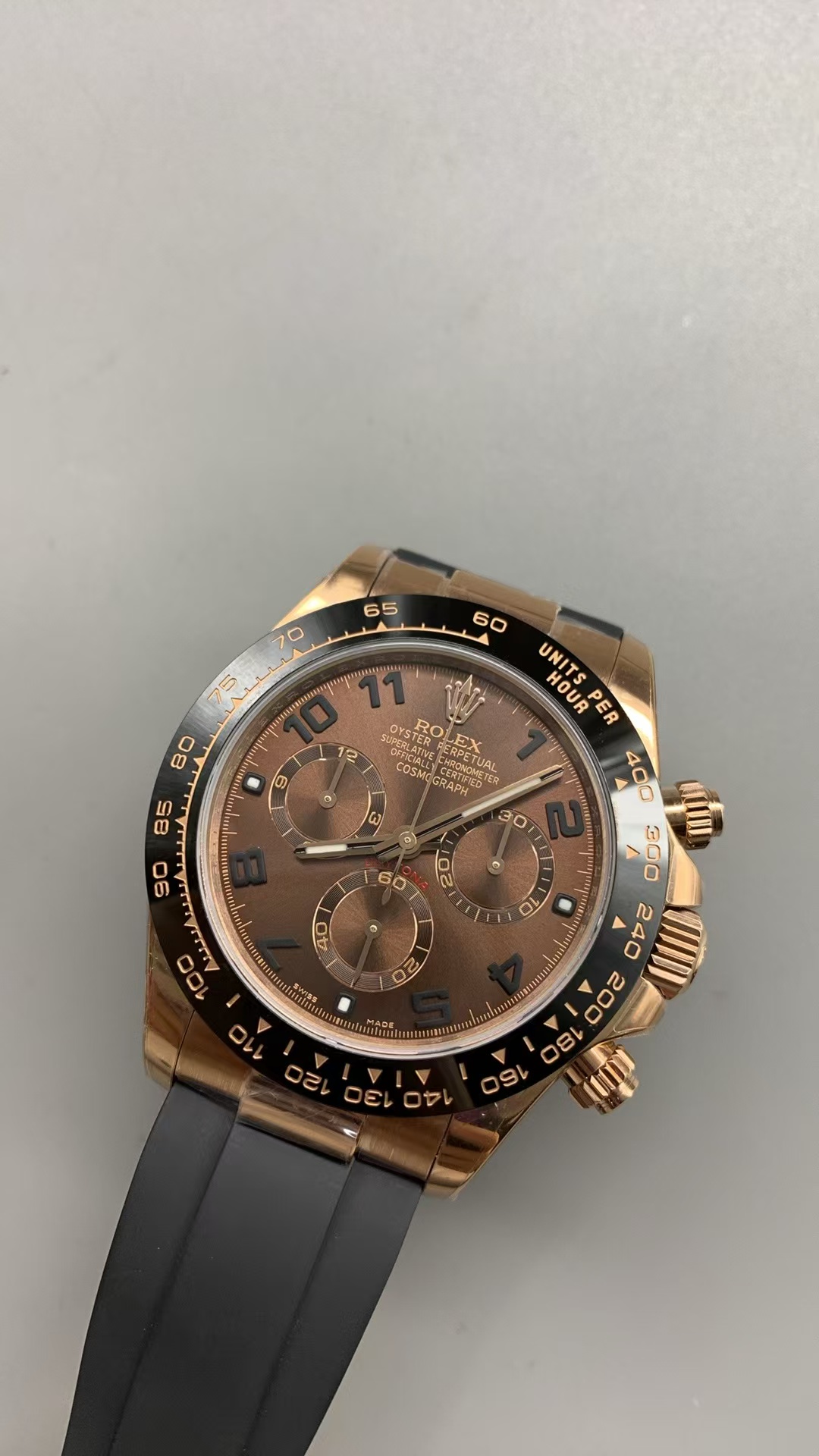 (image for) QF Rolex Daytona 116515 Gain Weight Rose Gold Case Chocolate Dial Free Sprung 4130 Movement