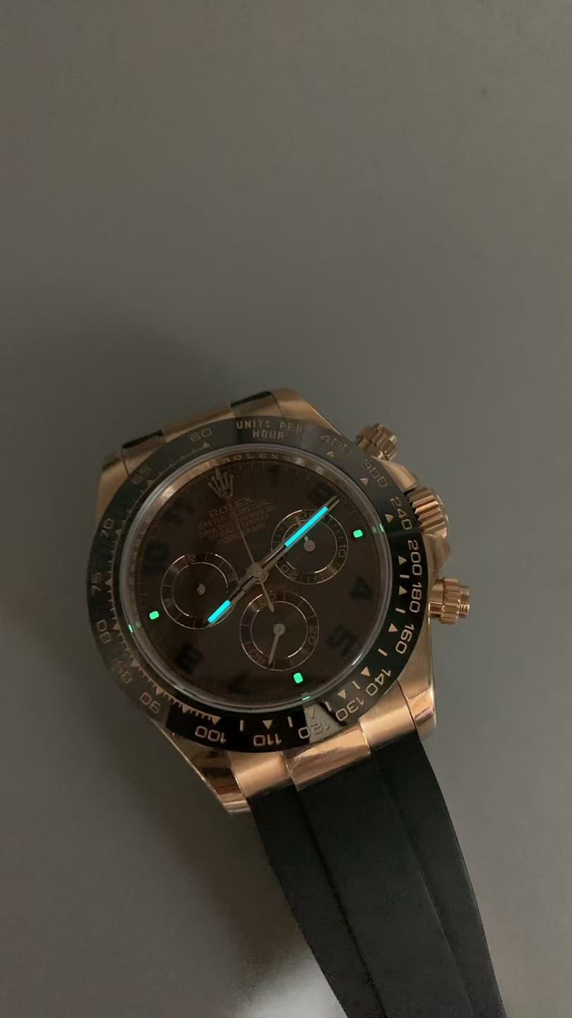 (image for) QF Rolex Daytona 116515 Gain Weight Rose Gold Case Chocolate Dial Free Sprung 4130 Movement
