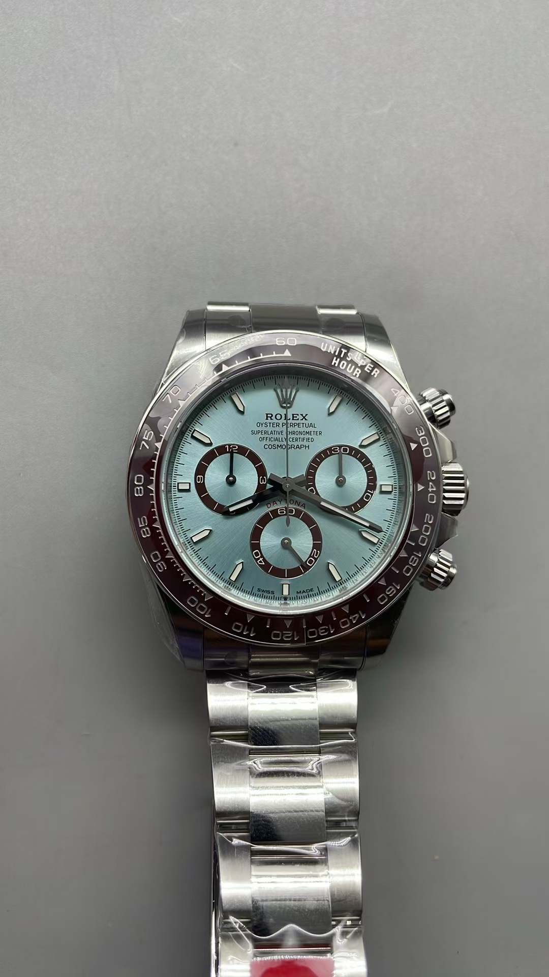 (image for) VSF Rolex Daytona 126506 Platona Gain Weight Ice Blue Dial Crystal Back with Super Clone 4131 Movement